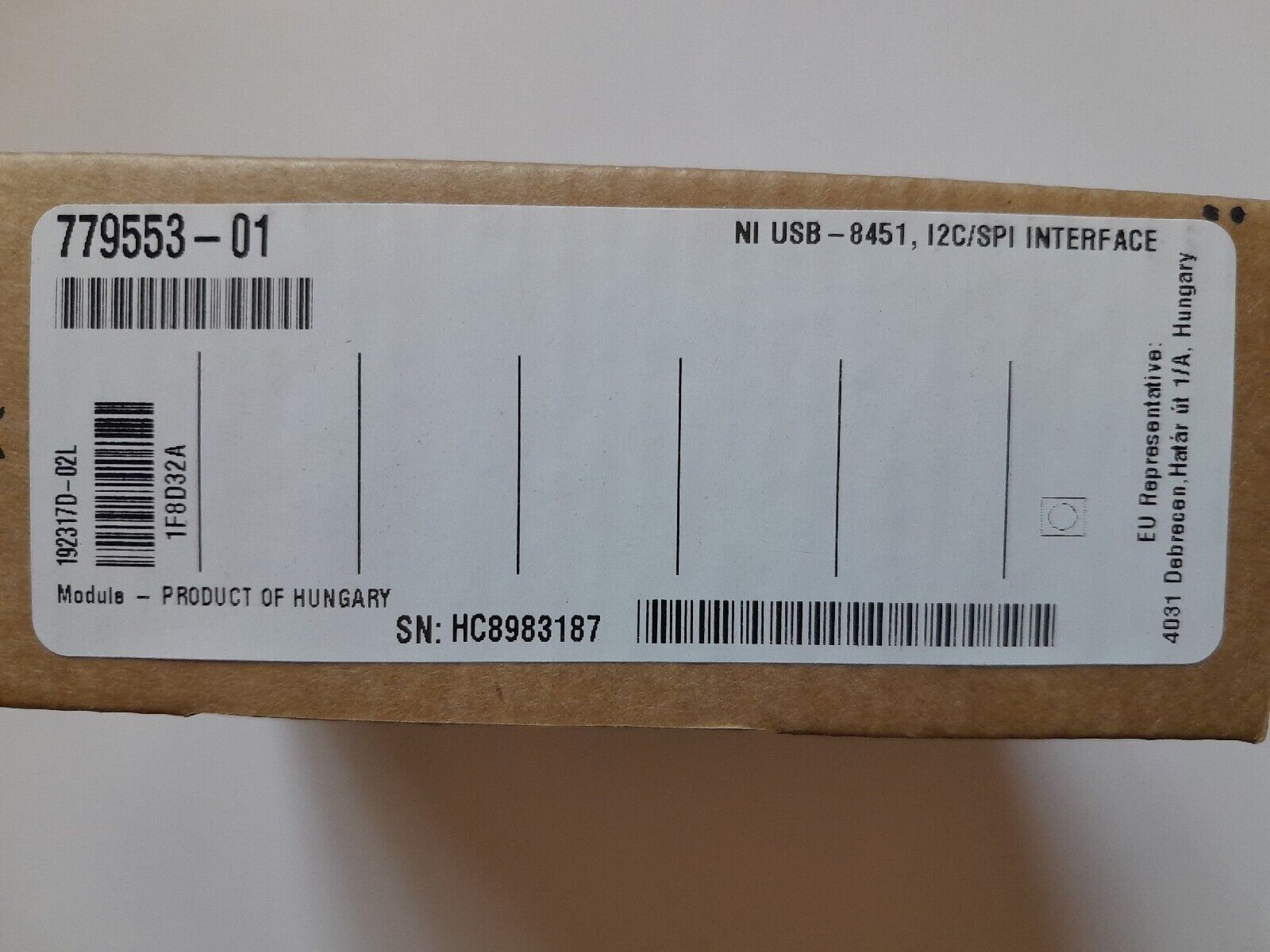 FREE SHIP 779553-01, NI-845x Data Acquisition Kit, With USB-8451 Card, New