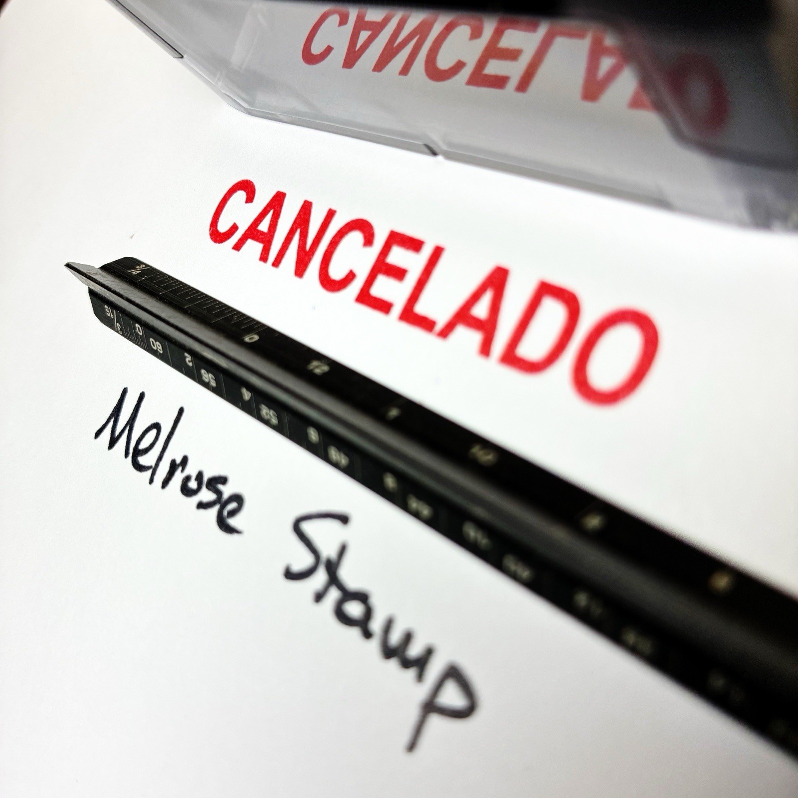 Cancelado Rubber Stamp Red Ink Self Inking Ideal 4913