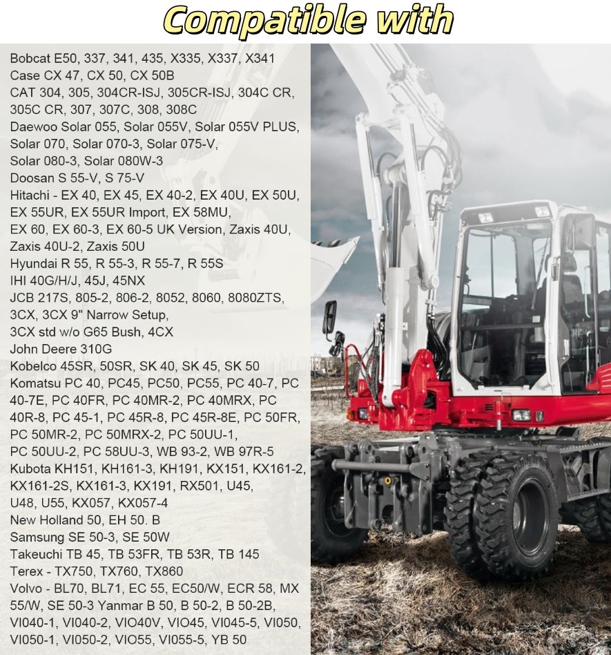 10x 45MM Excavator Bucket Pin Shims Kit For Cat Kubota Deere Komatsu 1.5mm Thick