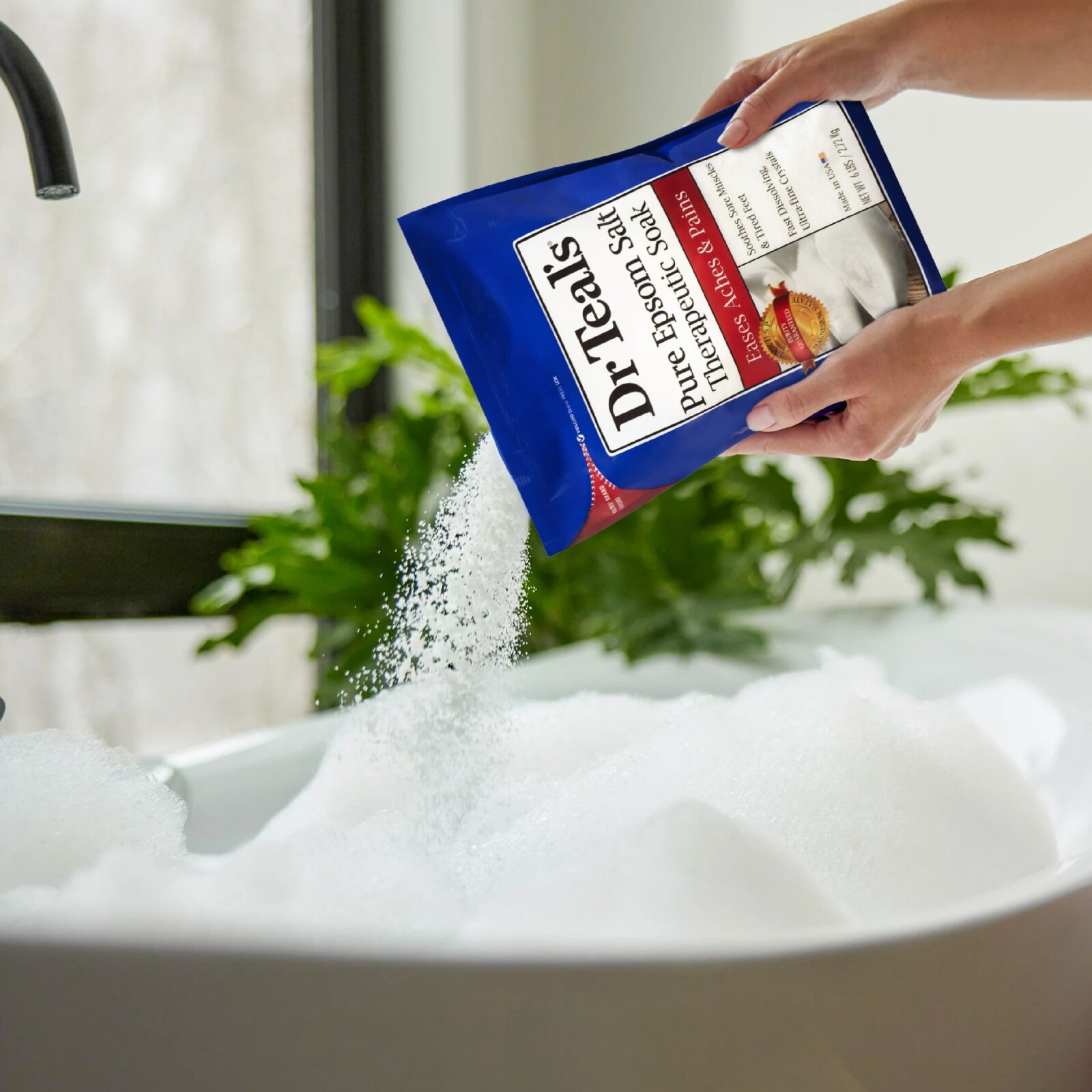 Dr Teal's Pure Epsom Salt Soak, Therapeutic, Fragrance Free, 6 lbs