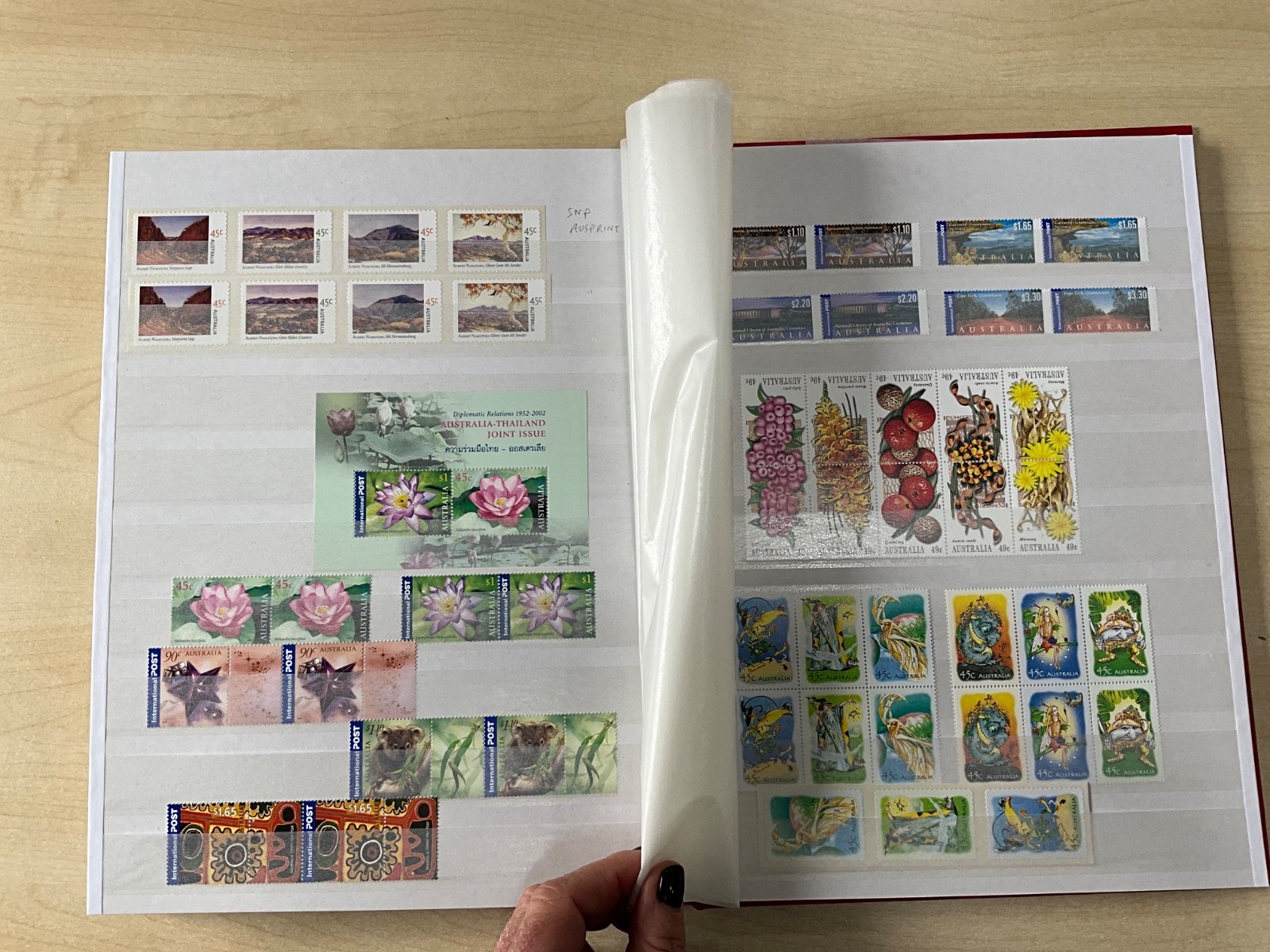 Australia Stamps 2002-2004 MNH Booklets Blocks Sets in 32 sided stock book #SA11