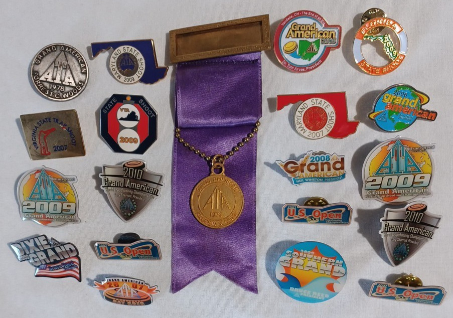 Lotof 20 Competition ATA Grand America Trap Skeet Shooting Lapel Hat Enamel Pins