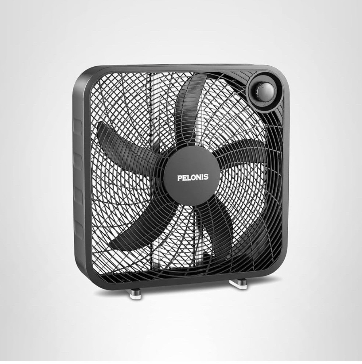 Pelonis 20In Box Fan – 3 Speed 25ft/s, Floor Fans Superior Air Throw (2295 CFM)