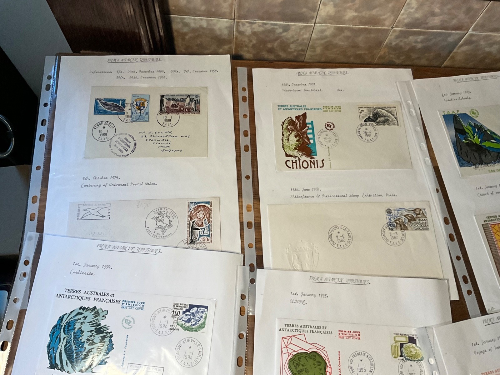 French Antarctic Territory fdc large lot 103 covers h13