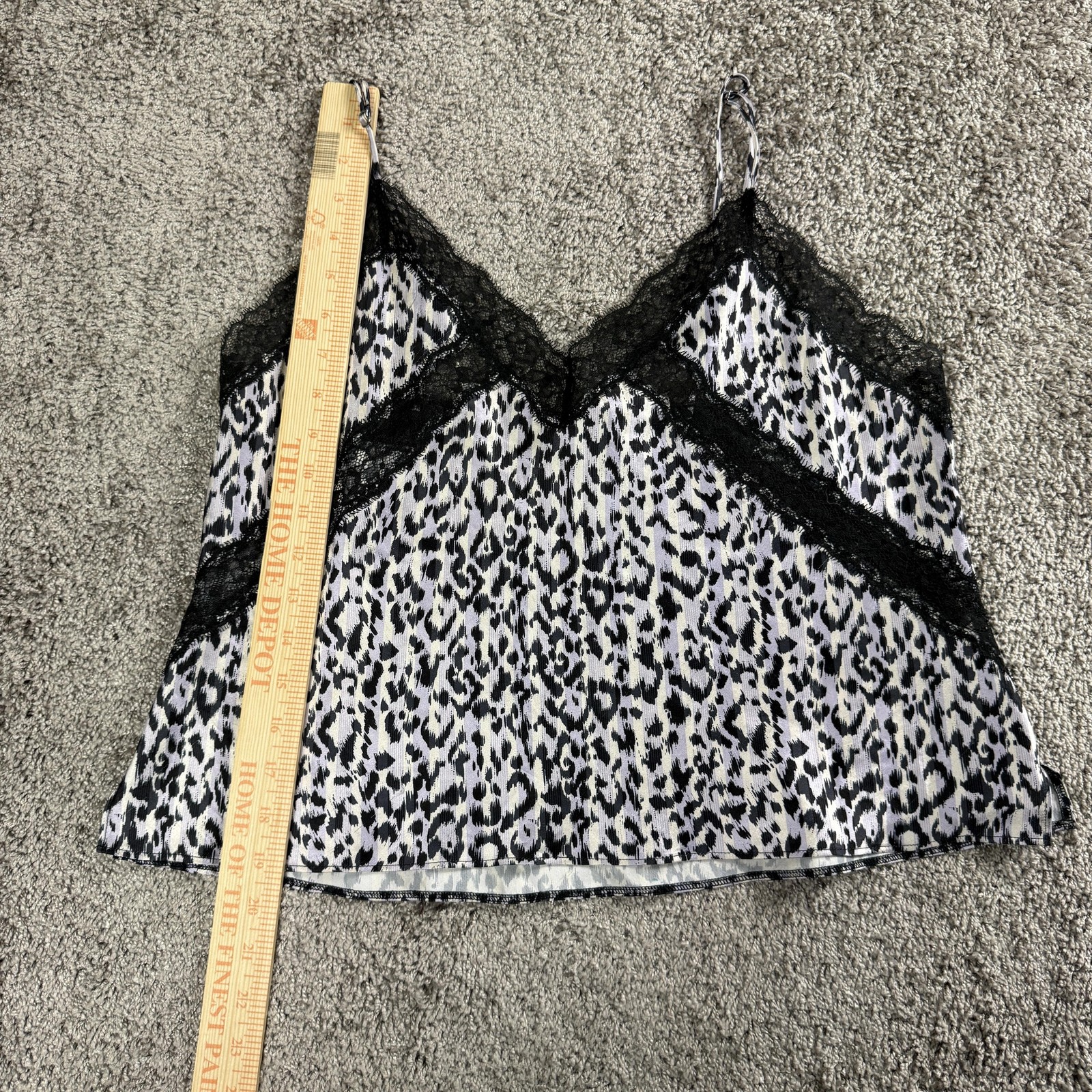 Victoria’s Secret Y2K Babydoll Cami Womens Large Leopard Print Lace Coquette