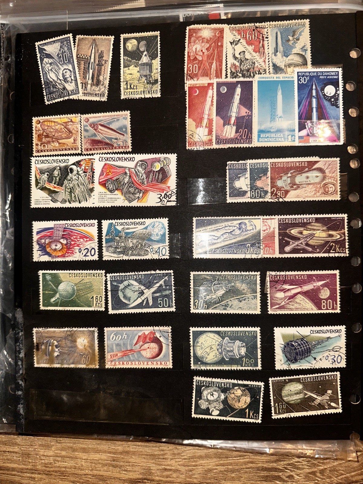 Cold War Space Race Stamp Collection USSR NASA Apollo Vostok Thematic Lot