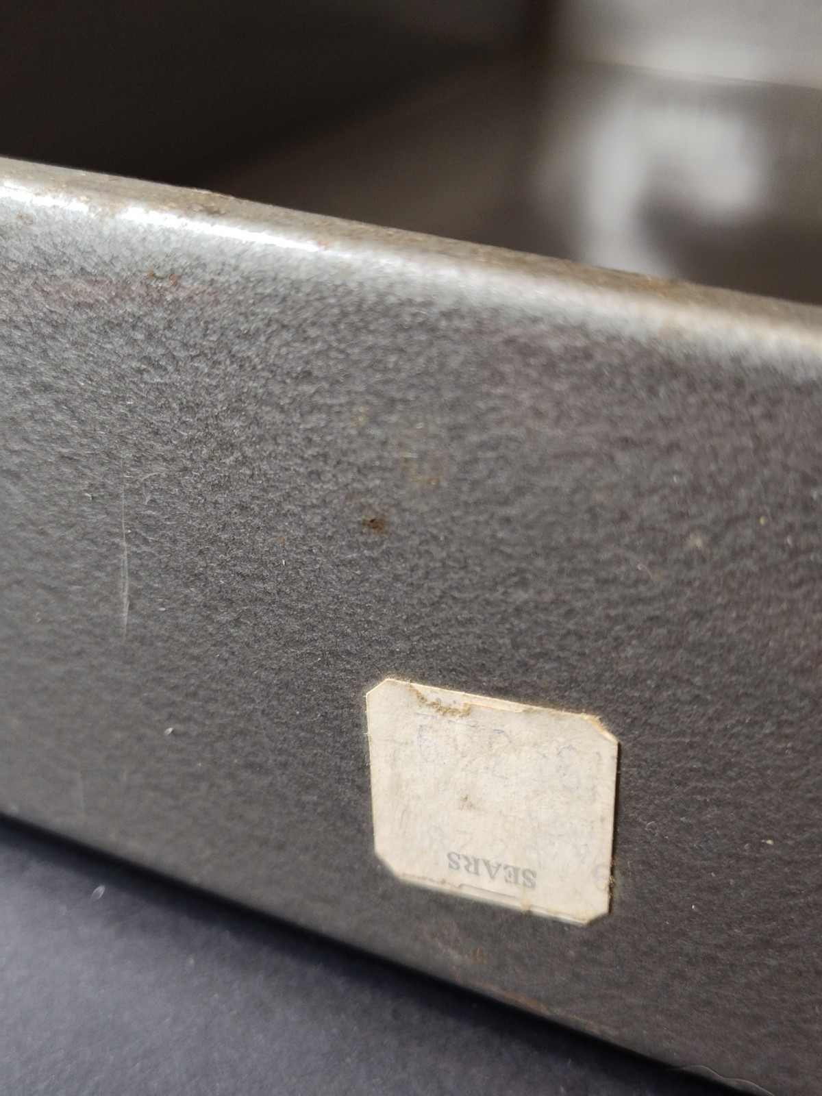 Vintage Sears Craftsman Grey Metal Tool Tote Tray Carry Box Caddy