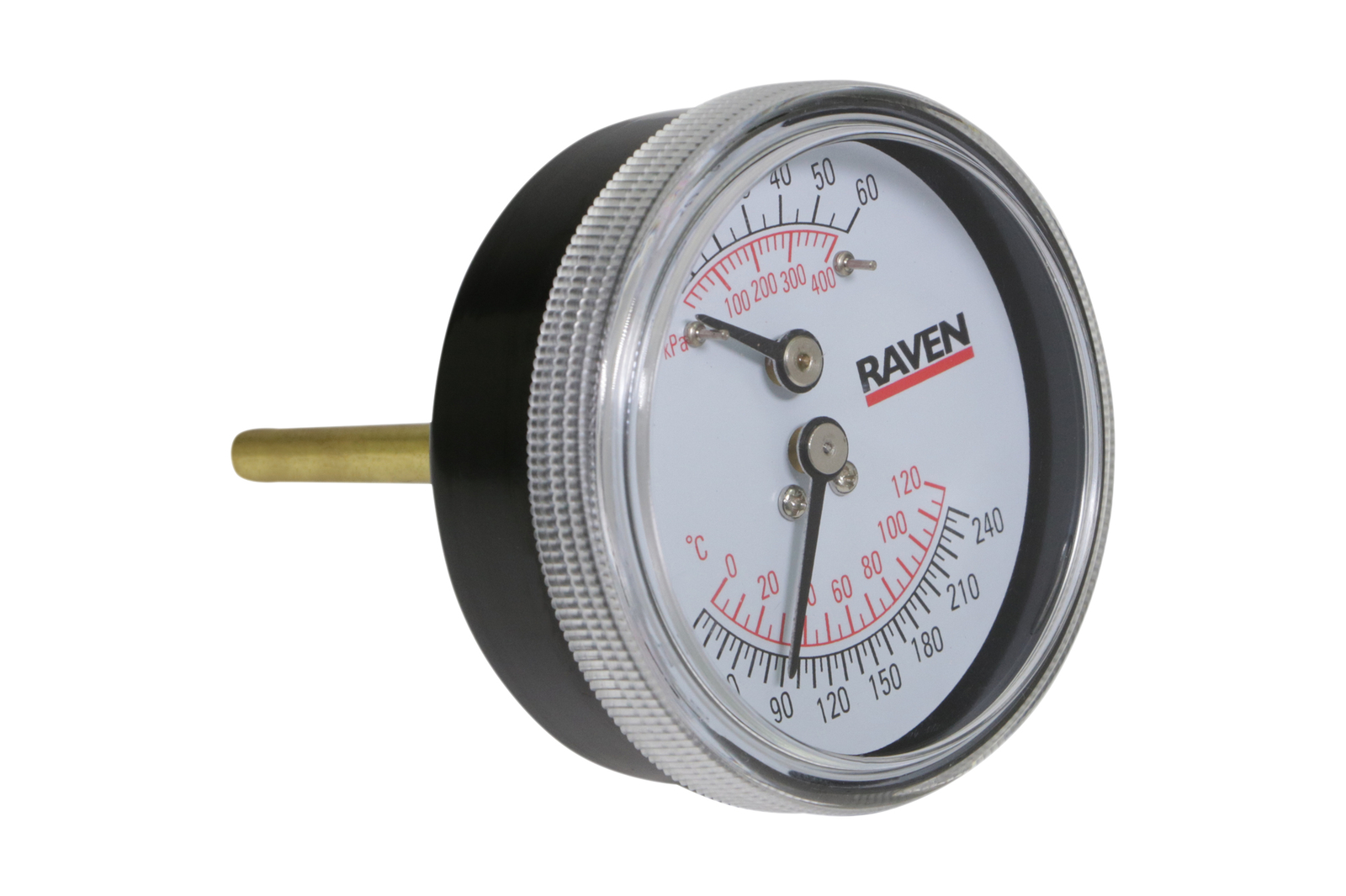 Short 2.5"in Shank 0-60PSI Gauge E-Z Tridicator Boiler Scale Temperature Guage