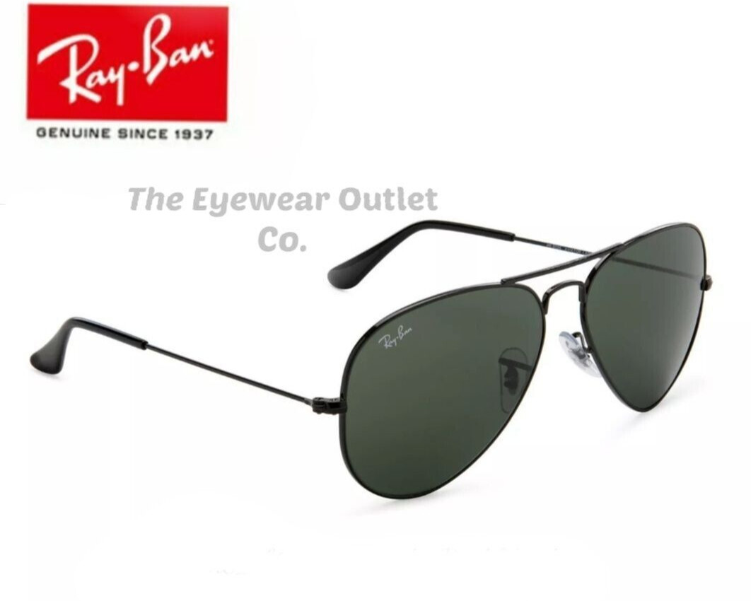 Store Display Rayban Aviator Black RB3025 Standard 58mm Large 62mm Men / Women