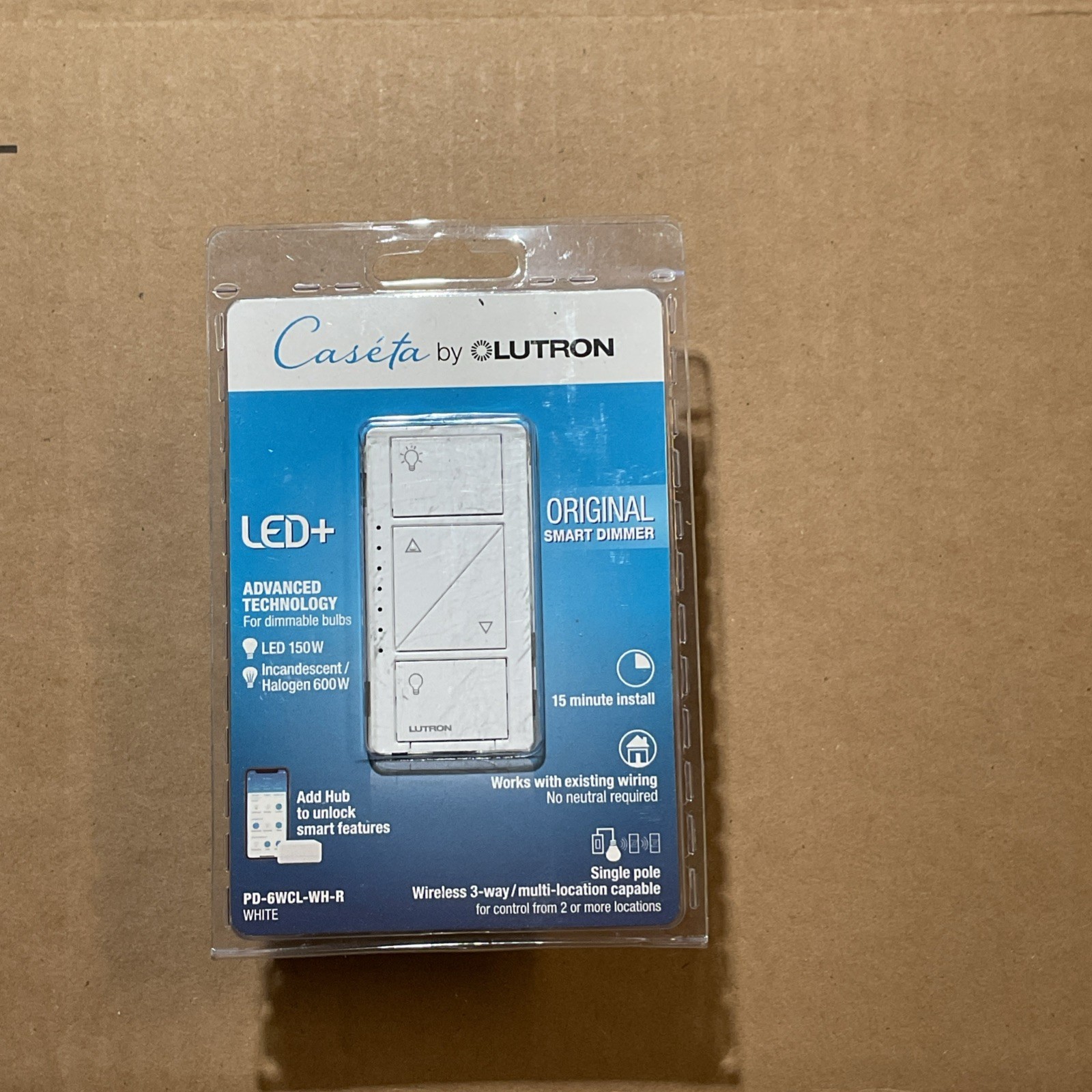 Lot Of 10 - Lutron PD-6WCL-WH-R Dimmer Switch - White- NEW