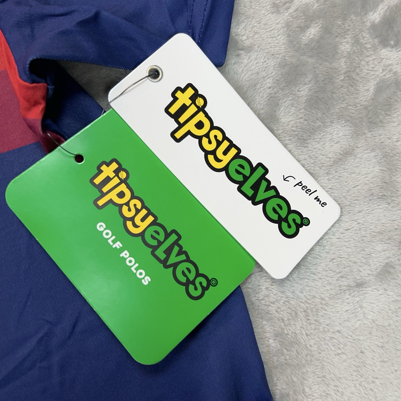 Tipsy Elves Men's XL Golf Polo Shirt Slice of Sunset Stripes