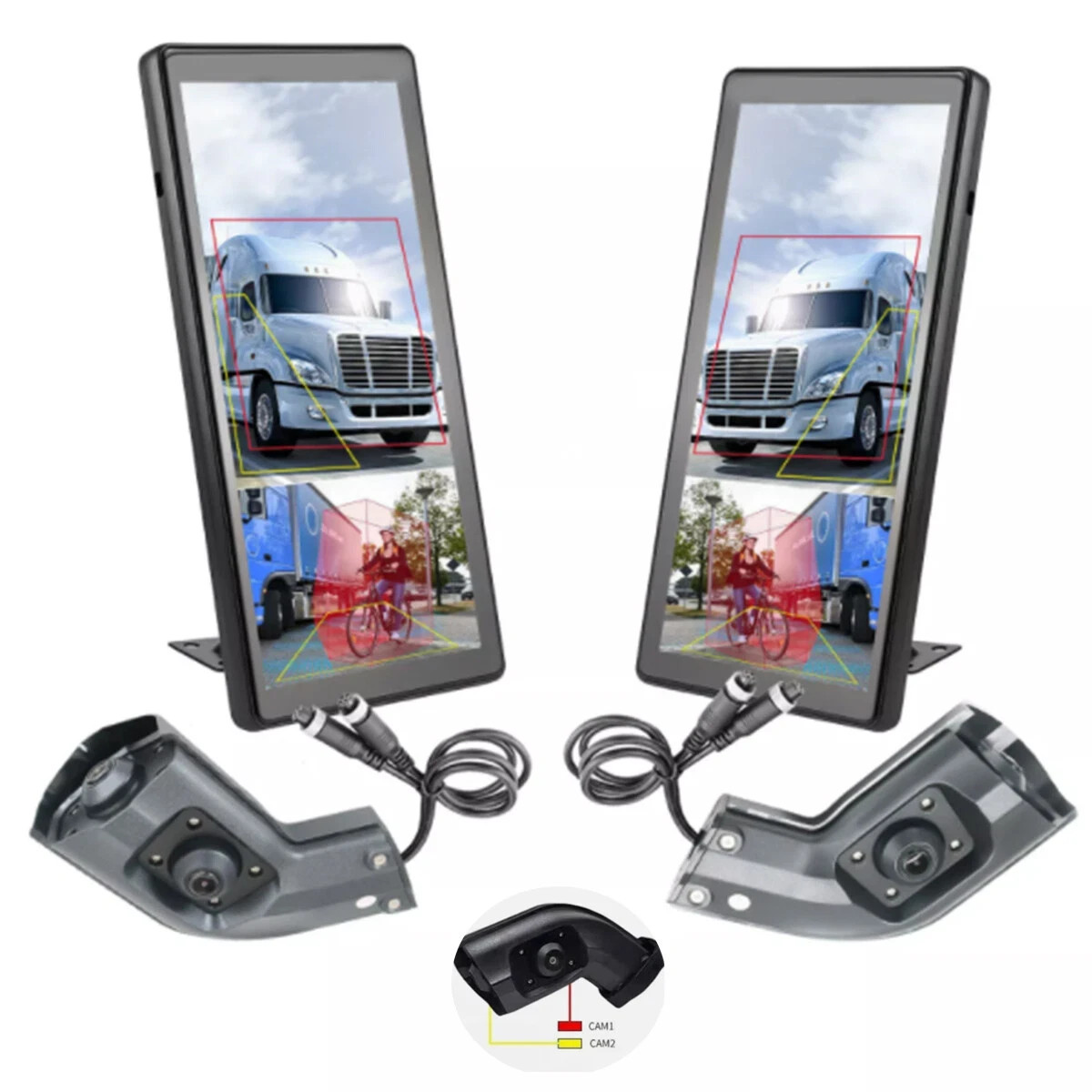10.36" Monitor R L Side Electronic Rear View Mirror Camera trucks/trailers/buses