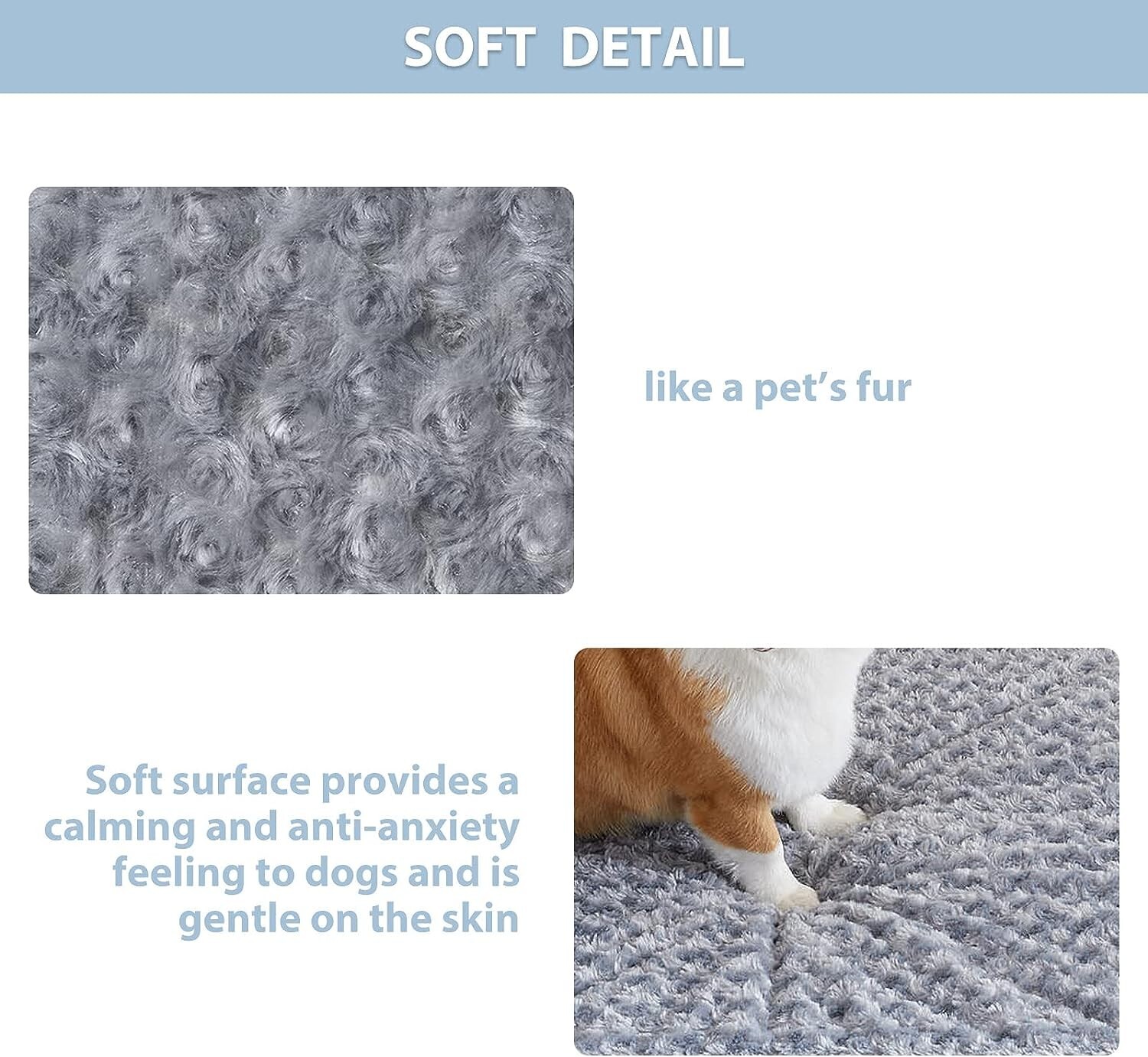 Orthopedic X Large Dog Bed Chew Proof Dog Bed for Large 42 X 30 X 4 Inch Grey