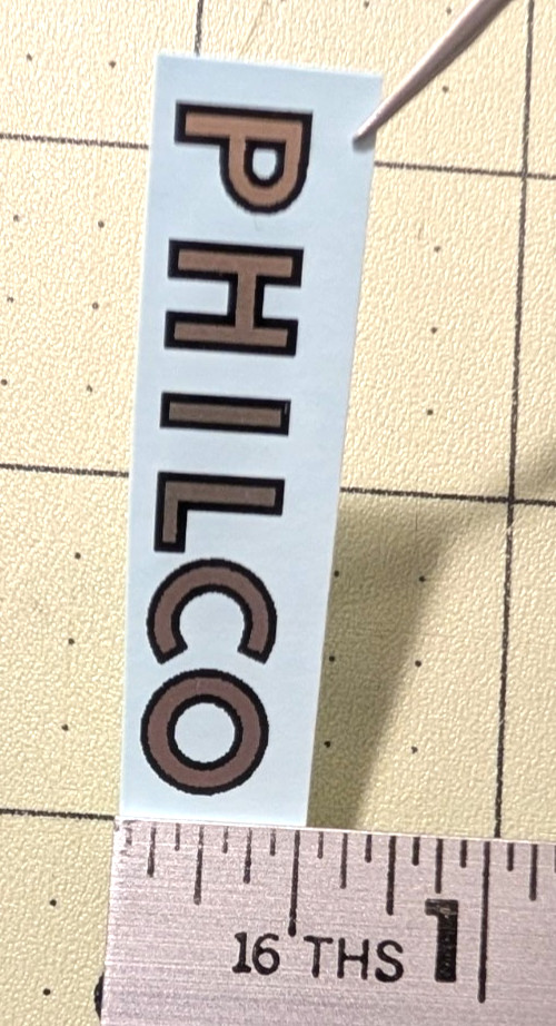 "PHILCO" RADIO WATER SLIDE DECAL