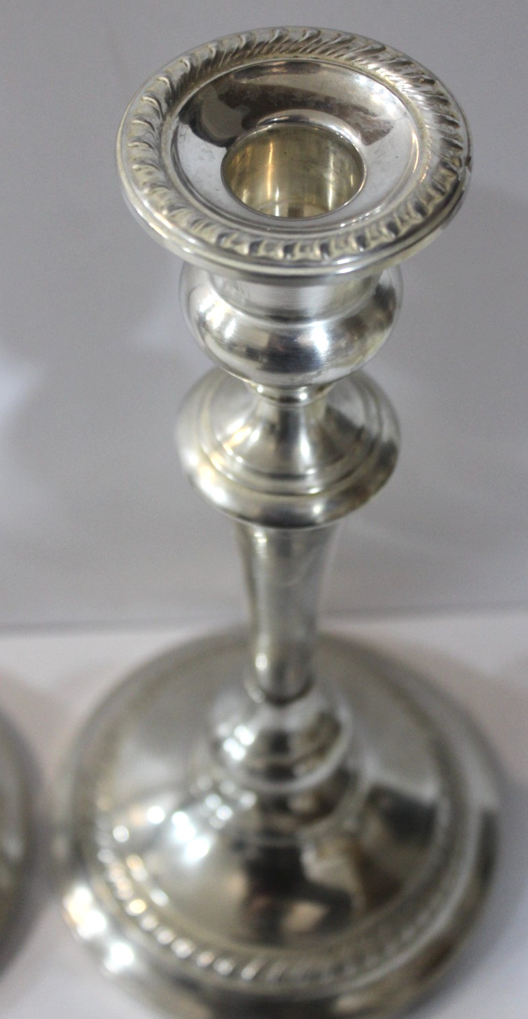 Pair Sterling Silver Preisner Candelabra Georgian 3 Arm Candlesticks 16" #743