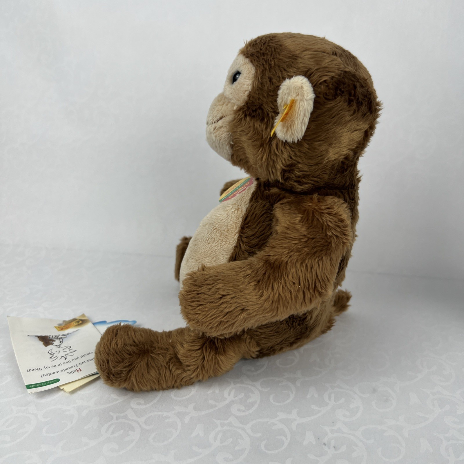 NWT VTG Steiff Original Cosy Friends Monkey 11" Plush Soft Toy Stuffed Animal