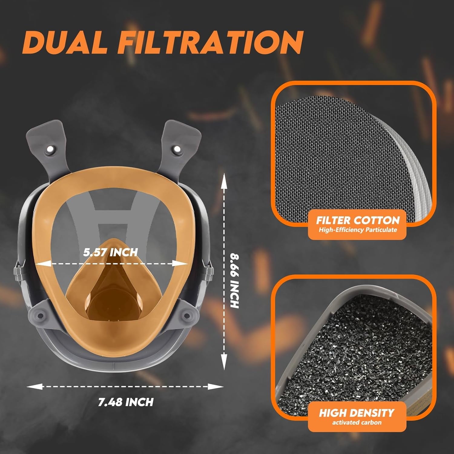 Gas Masks Survival Nuclear and Chemical, Gas Mask 60926 Activated Carbon Filter