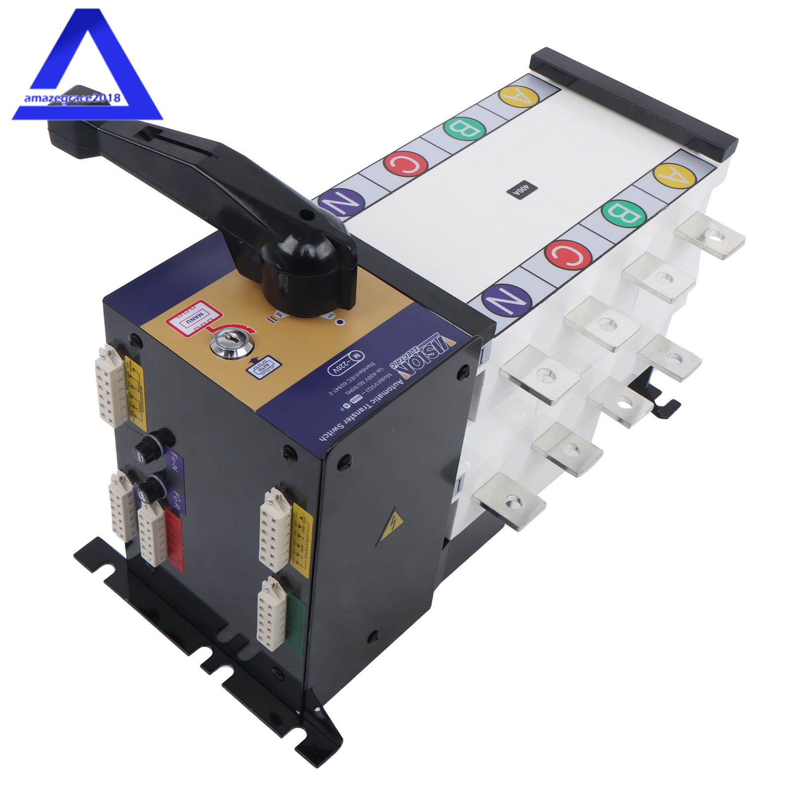 1PC Industrial Automatic Transfer Switch 400A 4P 110/220V Grid to AC Generator