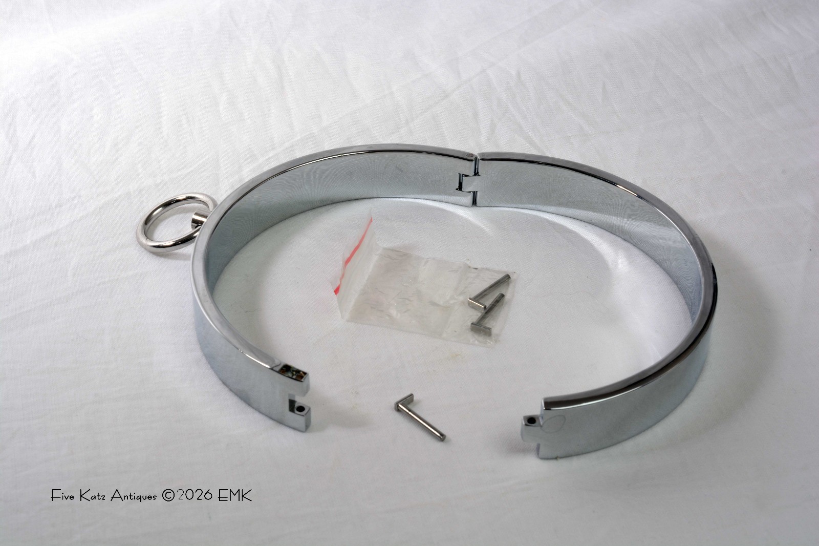 Steel Collar - Magnetic Pin - Restraint - Role Play - Bondage - New Old Stock