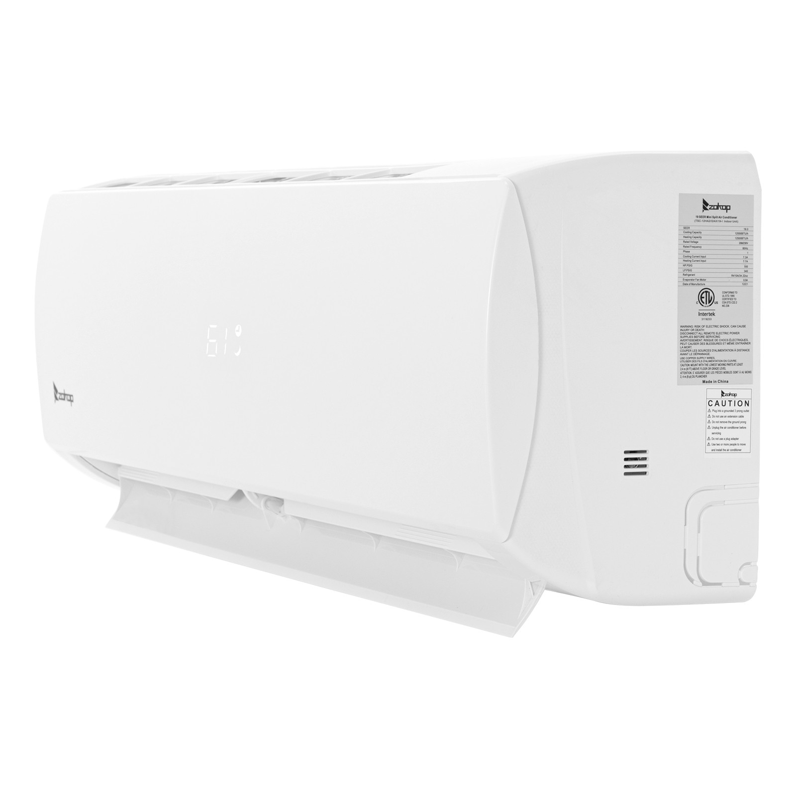 12000 BTU 21 SEER Mini Split Air Conditioner & Heat Pump 115V Inverter AC w/Wifi