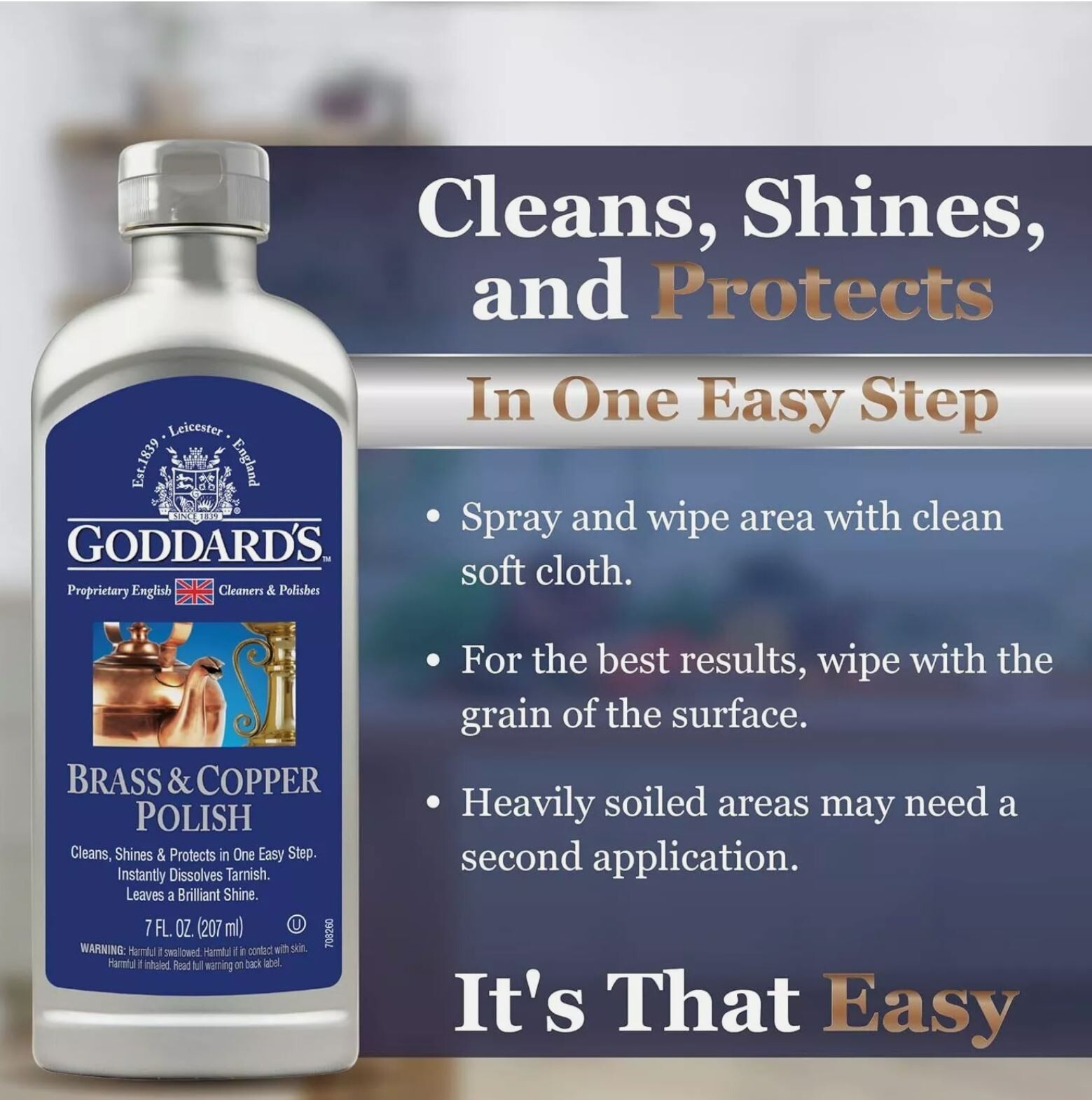 Goddard?s Copper & Brass Polish, Copper Cleaner & Brass Cleaner for Long-Lasting