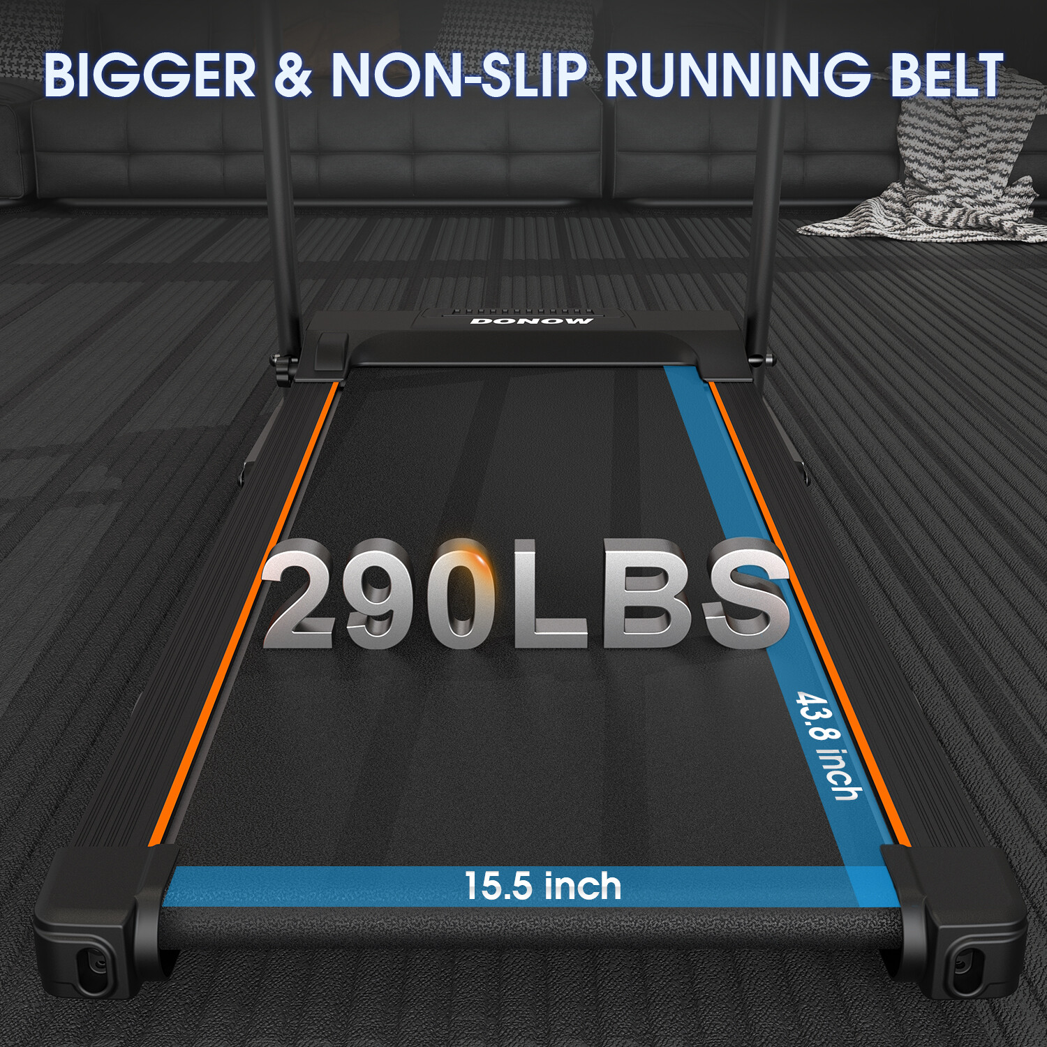 Treadmill with Incline, 3.0HP Foldable Treadmill for Home Office Small Space Por