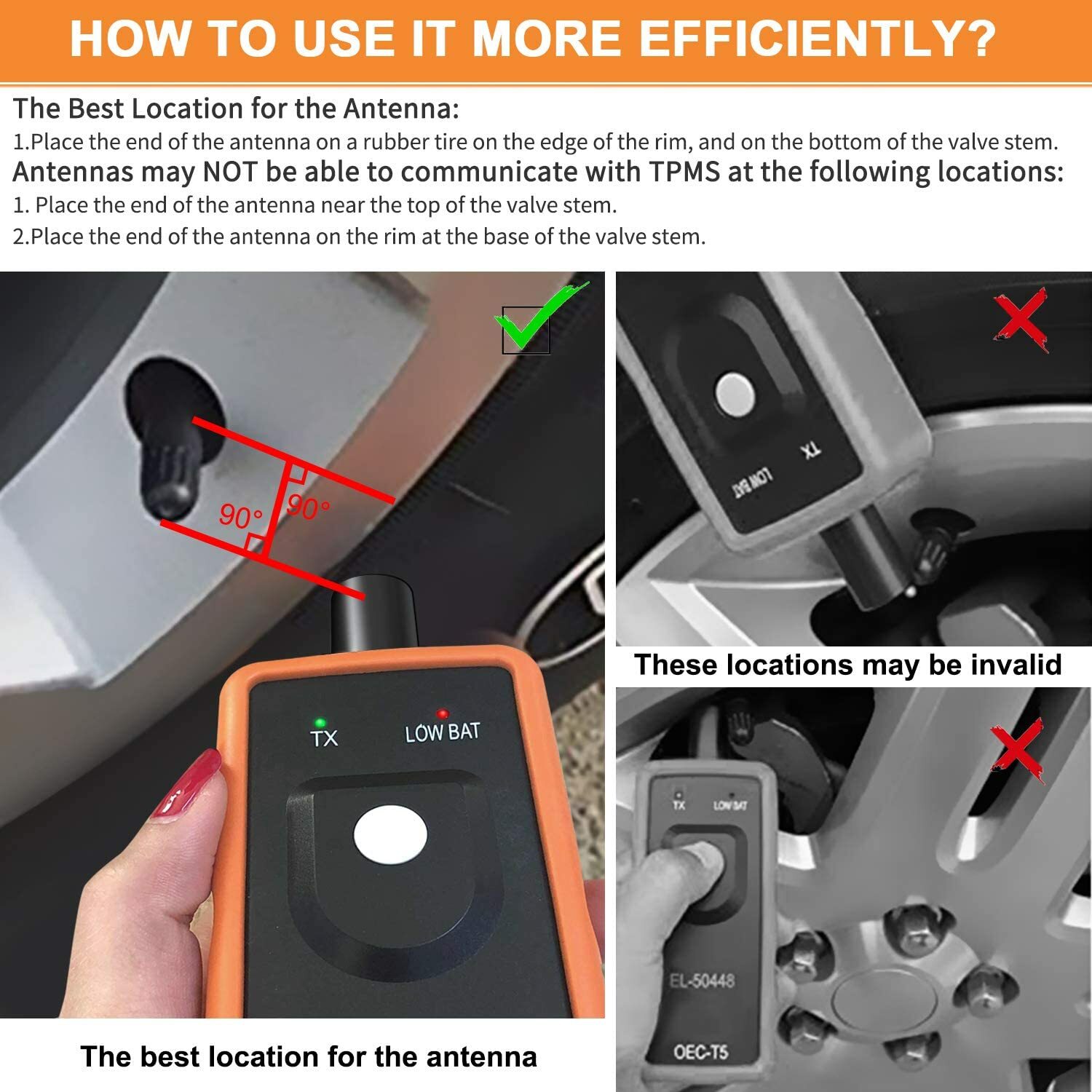 EL50448 TPMS Relearn Tire Sensor Pressure Monitor System Programming Activation