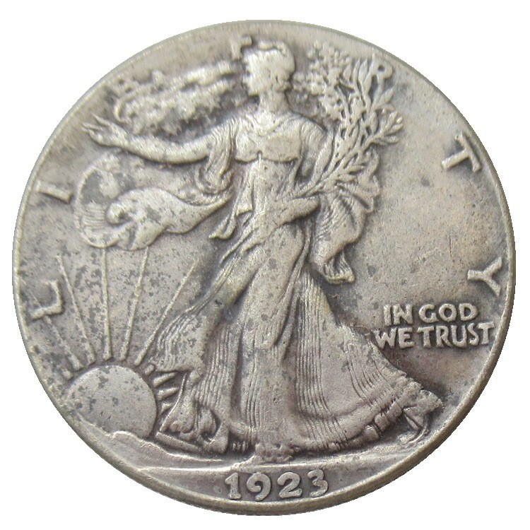 Bulk Lot of 4 1919-1929-S Half Dollar Walking Statue of Liberty Silver Coin