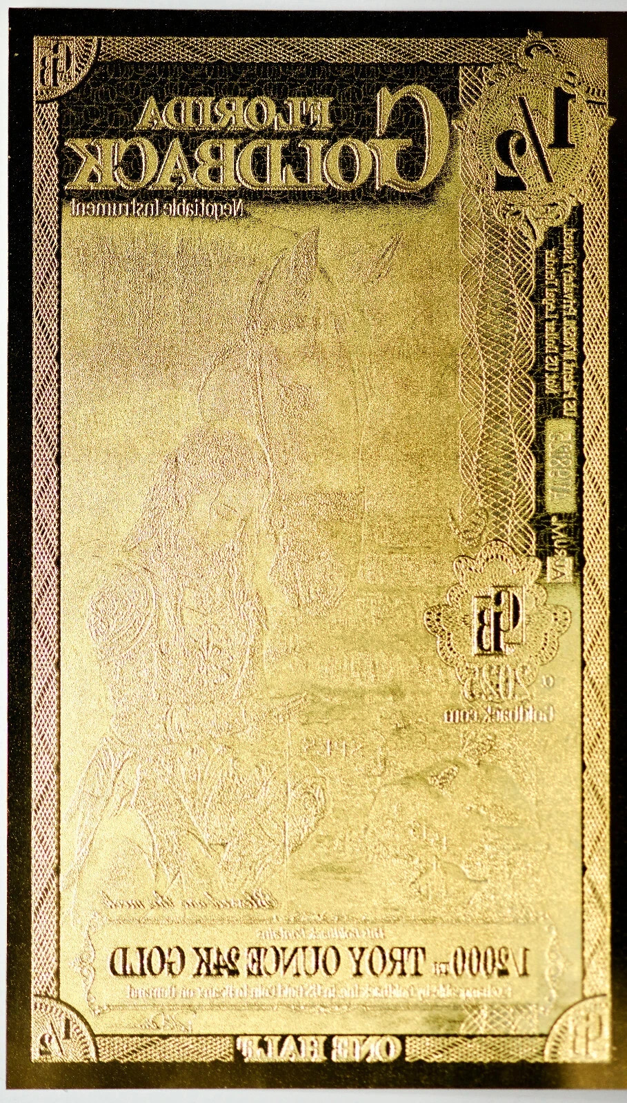 1x FLORIDA 1/2 GOLDBACK NOTE (2025 ALPHA SERIES) LIMITED