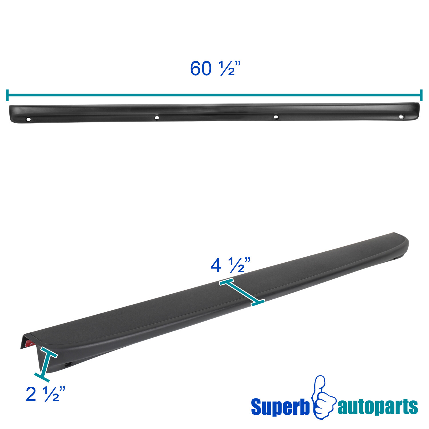 For 1999-2007 Chevy GMC Silverado Sierra Protector Tailgate Spoiler Cap