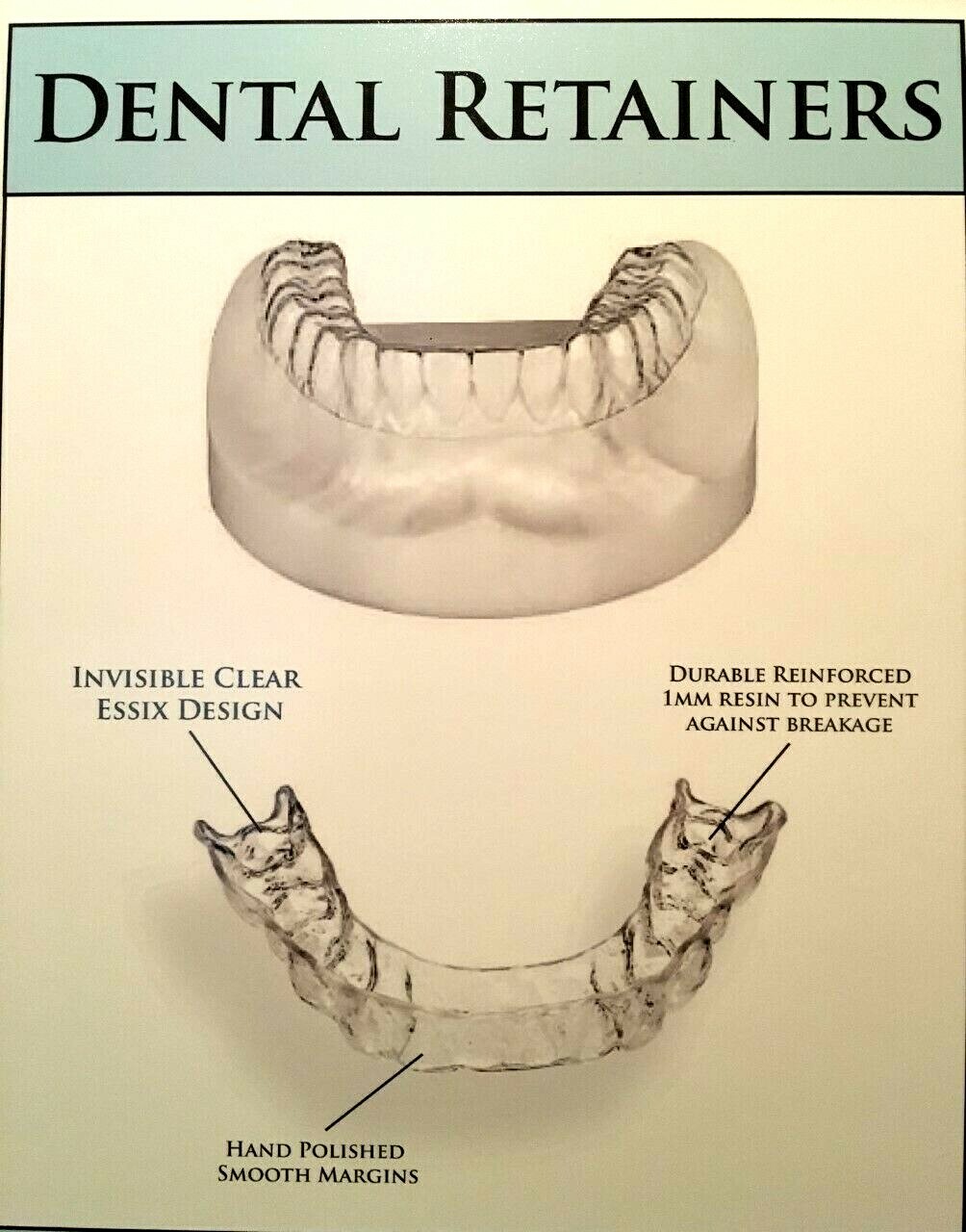 Custom Dental Retainers Upper And Lower- Aligner Type Made by USA Dental Lab