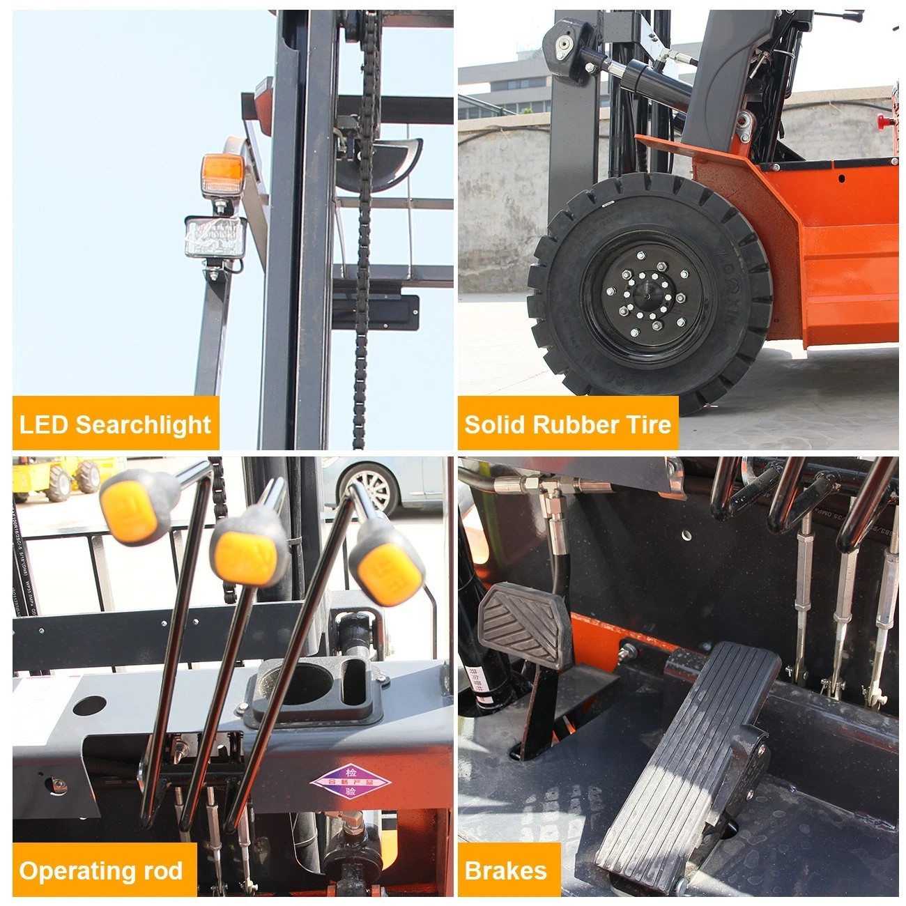 5500lbs Electric Forklift 60V 70Ah Side Shift with Charger Lifter Free Shipping