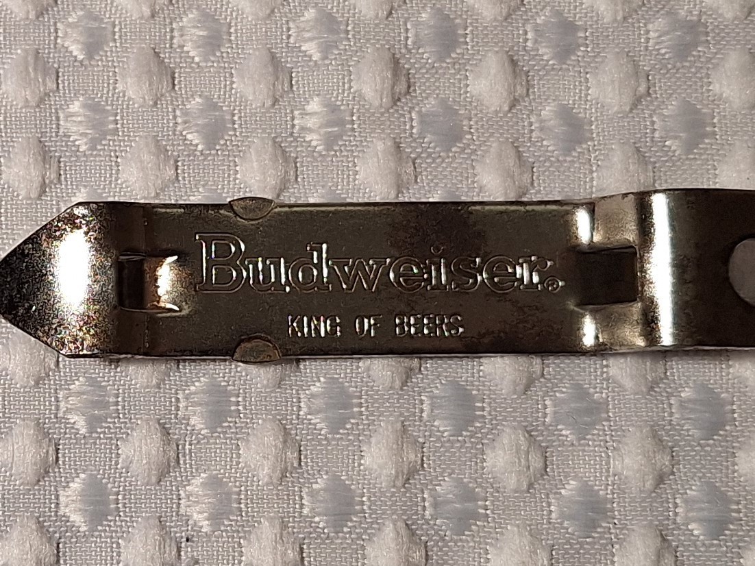 Vintage Budweiser King of Beers Small Metal Beer Bottle Can Opener