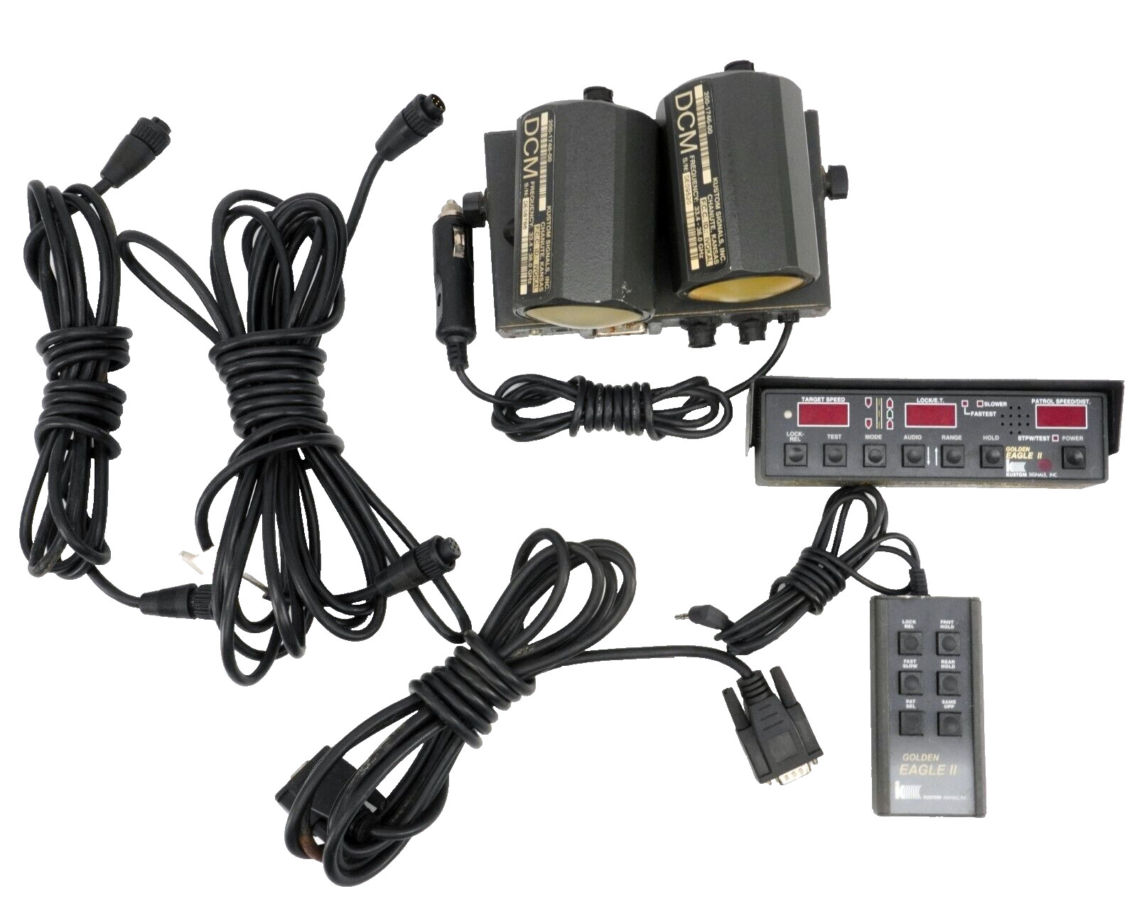 Kustom Signals Golden Eagle II Ka-band Police Radar Gun W/Dual Antennas & Forks