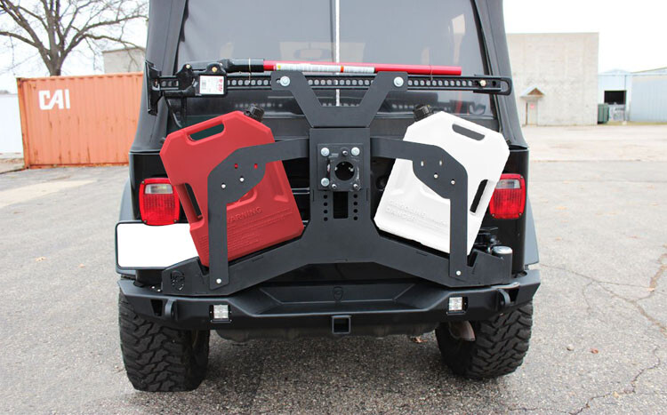 SET OF TWO - 2 Gallon Jerry Gas Cans with Mount Bracket for OVERLAND OFF ROAD
