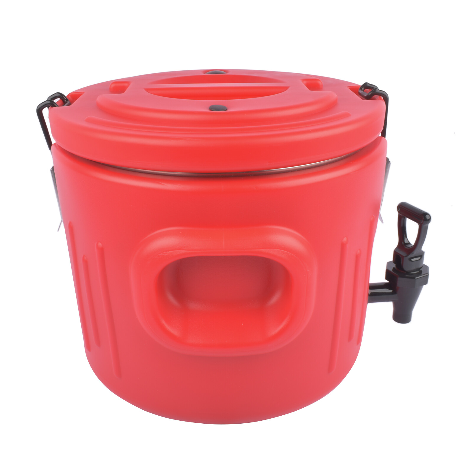 Insulated Beverage Cooler with Stainless Steel Interior, Ice/Hot Drink Dispenser