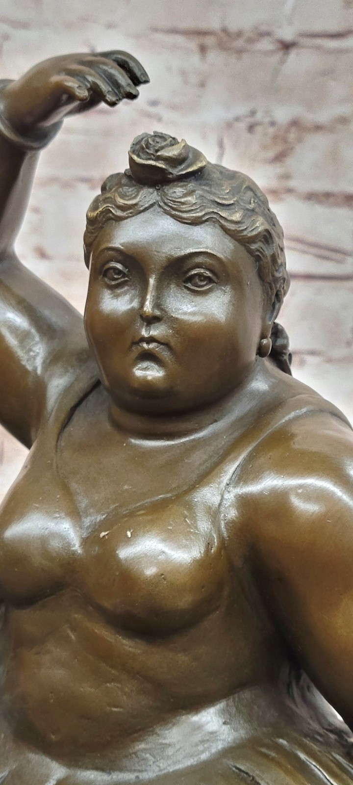 Fernando Botero Bronze Ballerina Statue Leg Up Figurine Hot Cast Artwork Gift NR