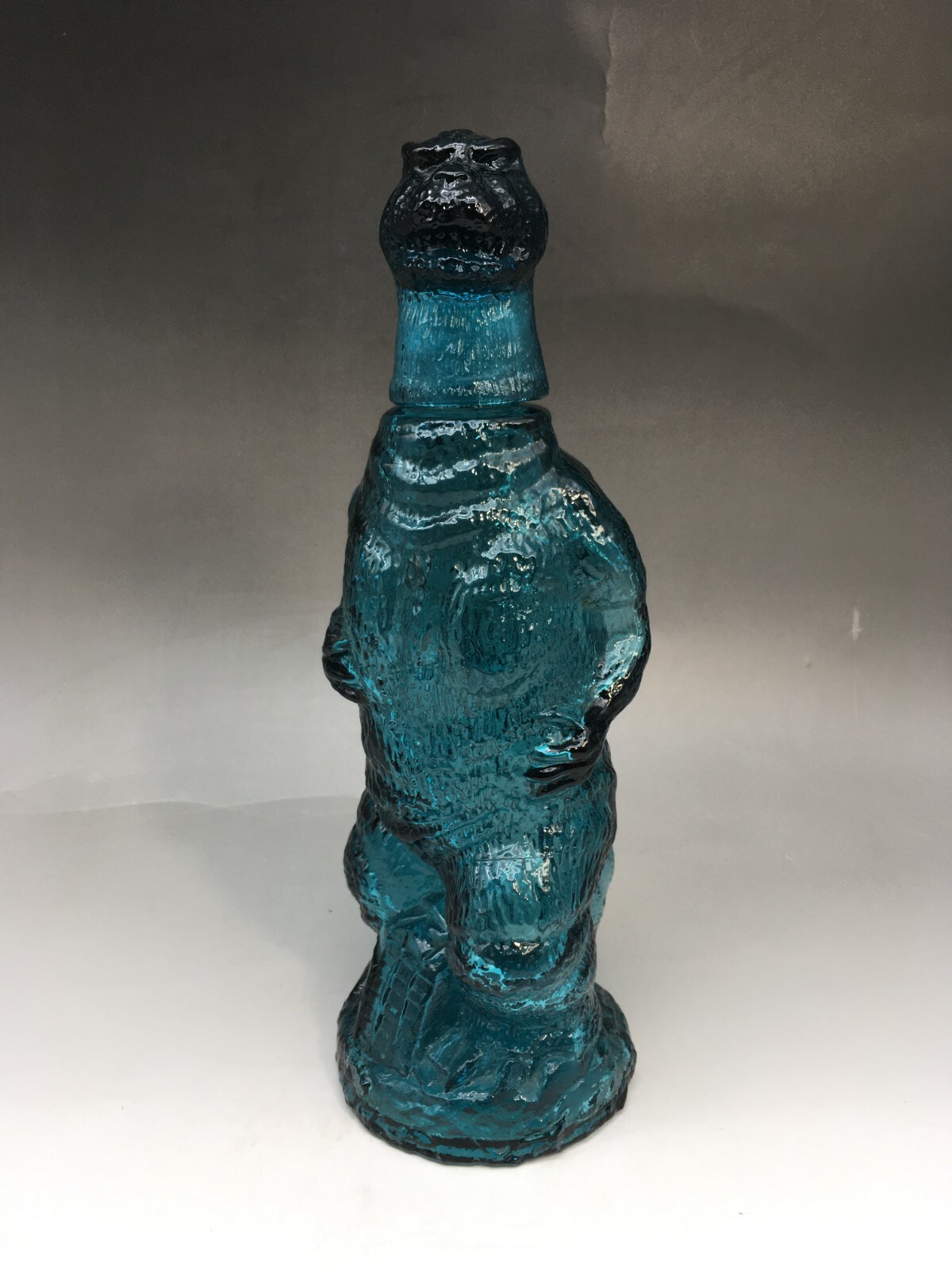 Godzilla Limited Decanter Vintage Blue Glass Bottle TOHO UNICON JAPAN 1980s