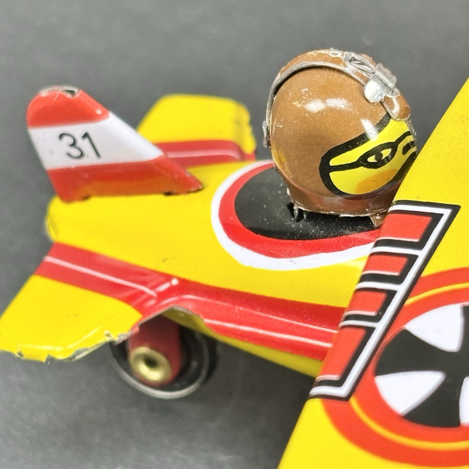 Schylling Bi-Plane Tin Toy Christmas Ornament Collector Series 3.5in