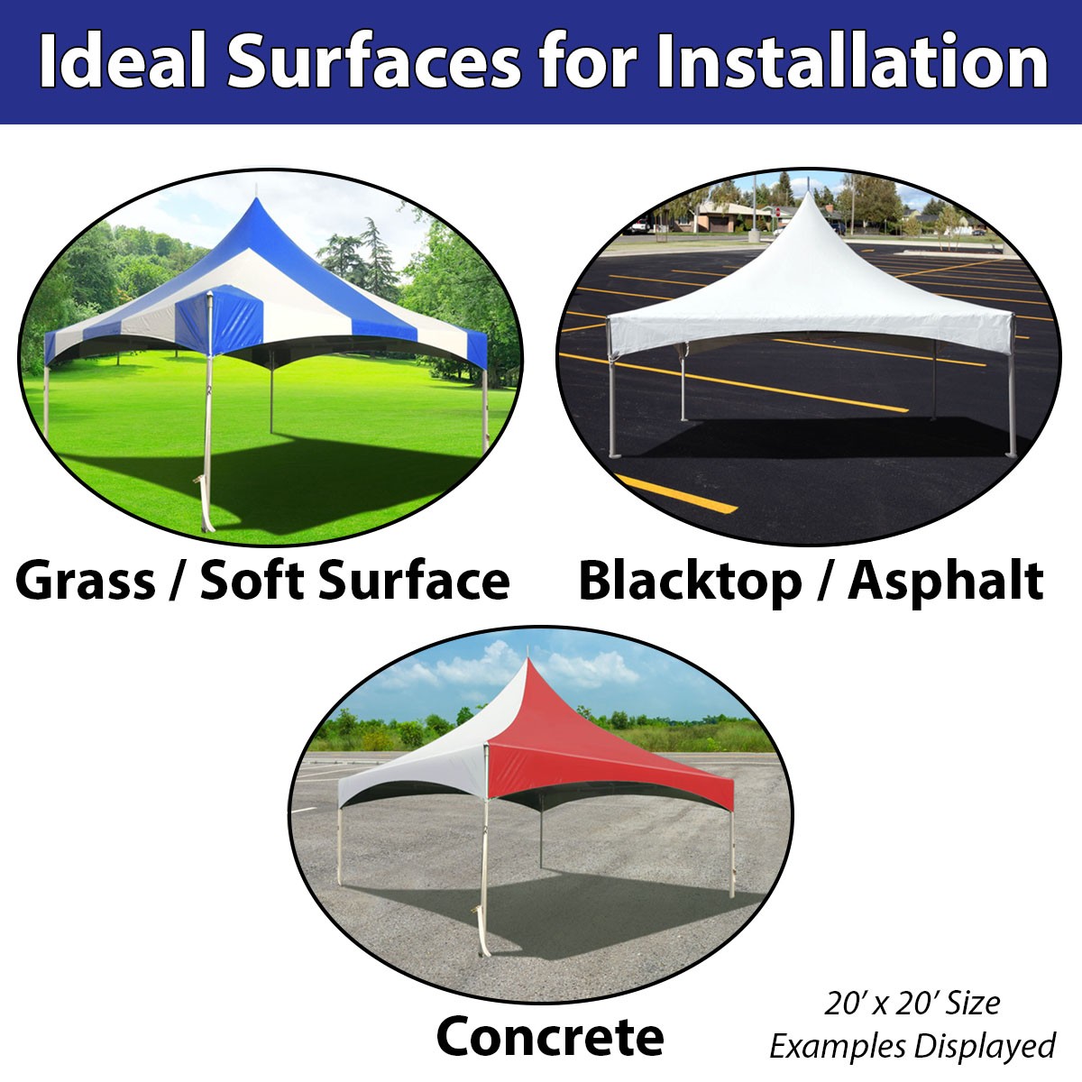 20x20 Commercial Frame Tent Canopy High Peak Outdoor Wedding Gazebo Heavy Duty