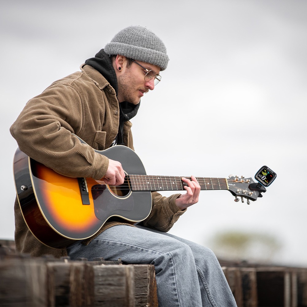 JOYO Guitar Tuner Digital Clip-On Electronic Tuner Metronome with Color Display