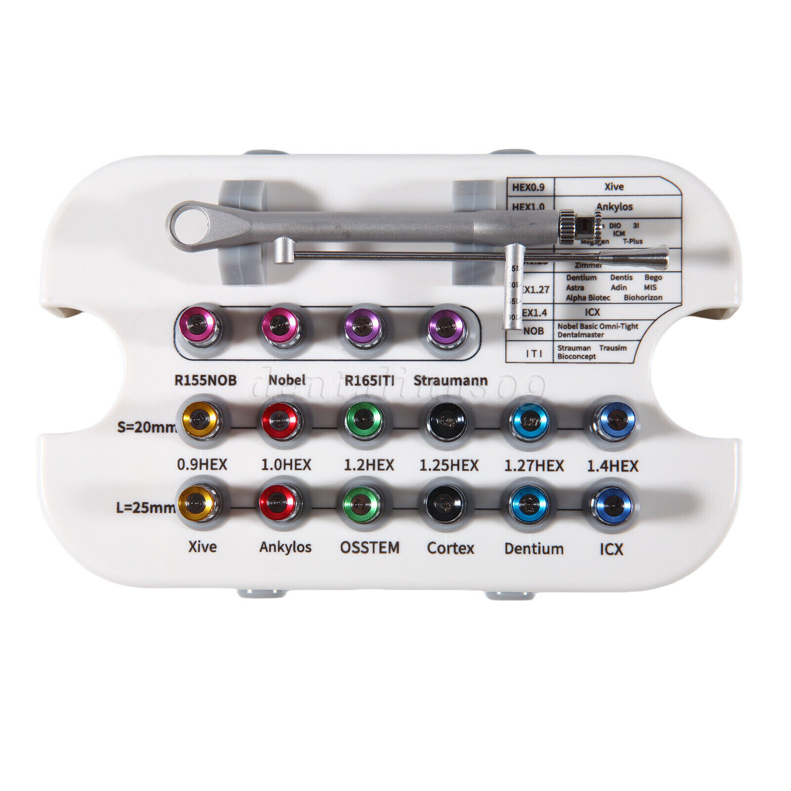 Dental Universal Implant Prosthetic Kit Torque Wrench Screw Drivers Remover +Box