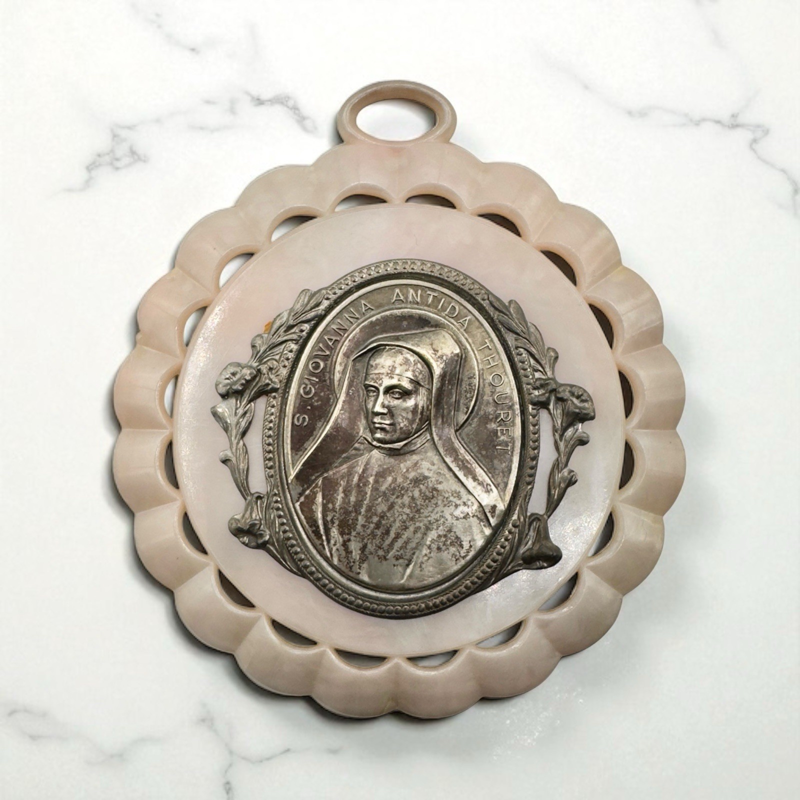 Saint St Jeanne Antide Thouret Catholic French NUN Sister Vintage Souvenir Frame