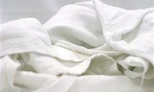 White Knit Reclaimed Rags - Wiping Cleaning Cloth - 50 LB Box