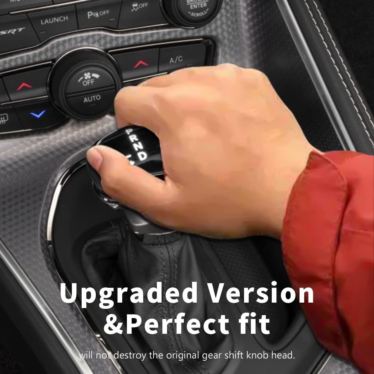 Auovo Gear Shift Knob Cover Trim for Dodge Charger Challenger Durango Accessory