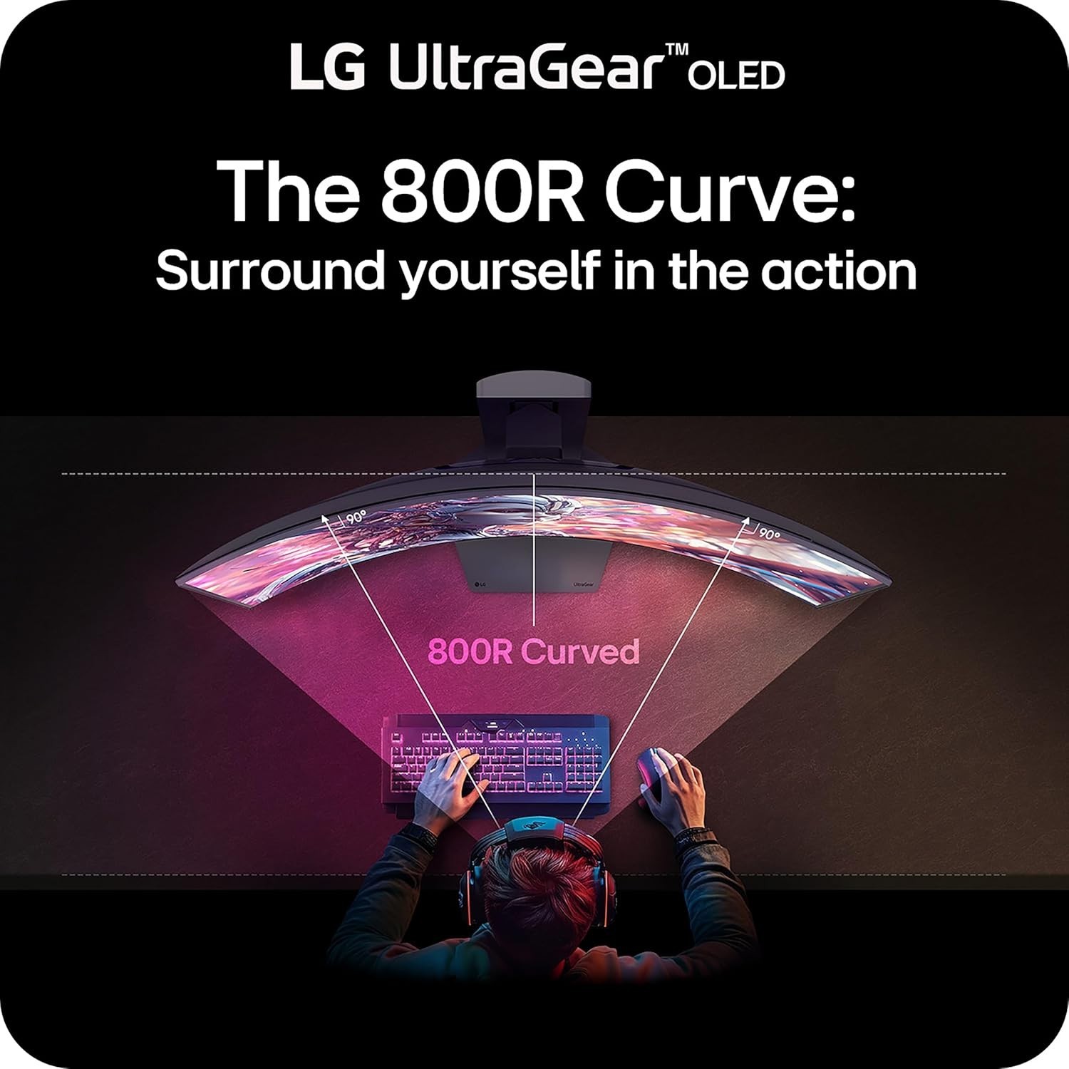 LG 45GX900A-B 45" OLED Curved Gaming Monitor 3440x1440 240Hz 0.03ms USB-C