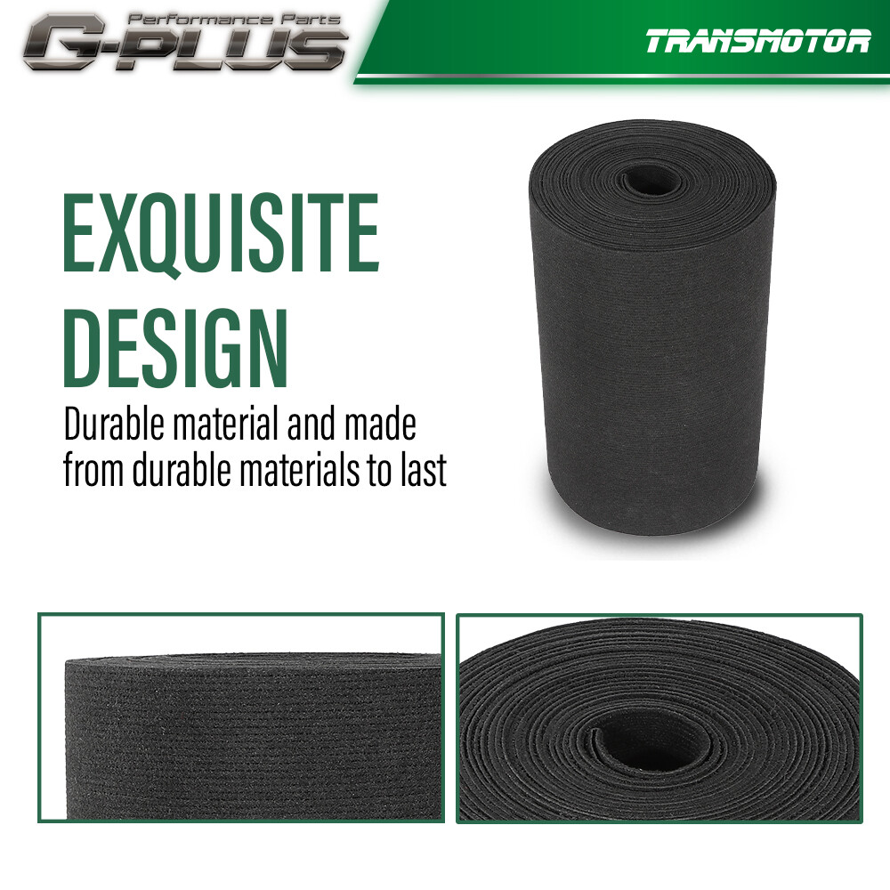 18" x 50' Ribbed Bunk Carpet / Marine Boat Trailer Runners / Outdoor - Black NEW