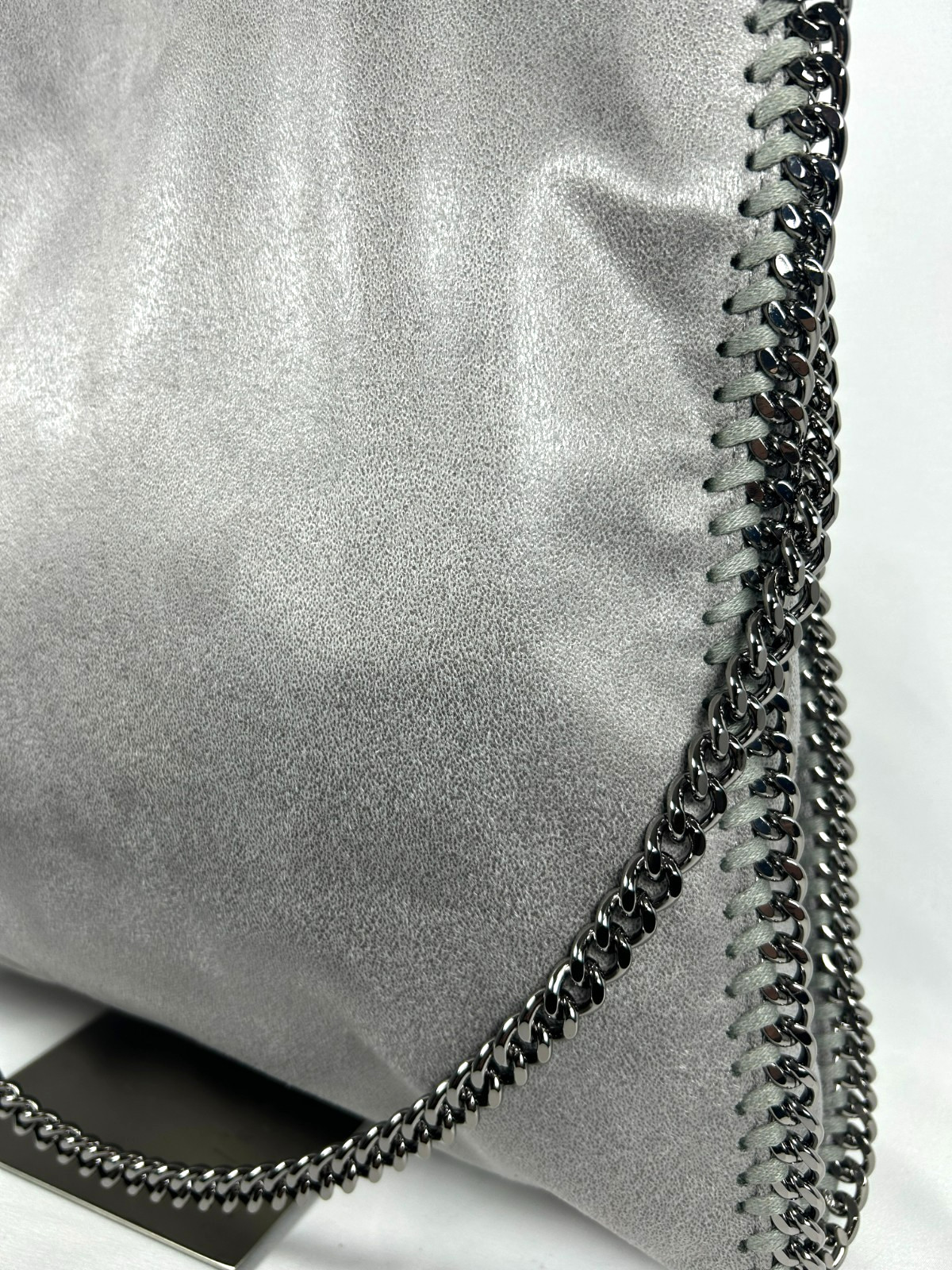 Stella McCartney Falabella Fold-over Tote Shoulder Bag Dark Gray UK 128778