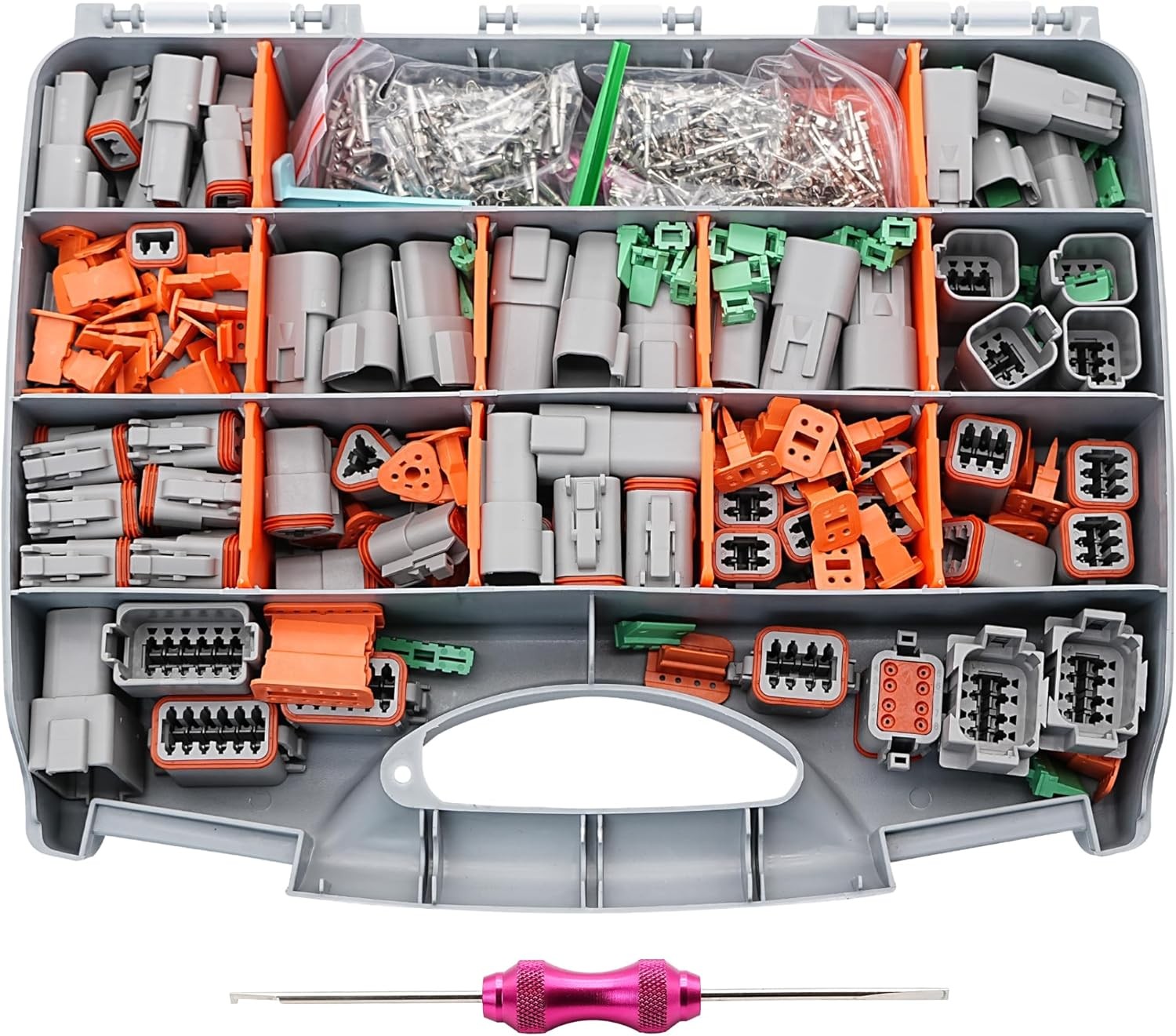 601 PCS ST6315 DT Deutsch Connector Kit 2 3 4 6 8 12 Pin DT Connector Crimp Tool