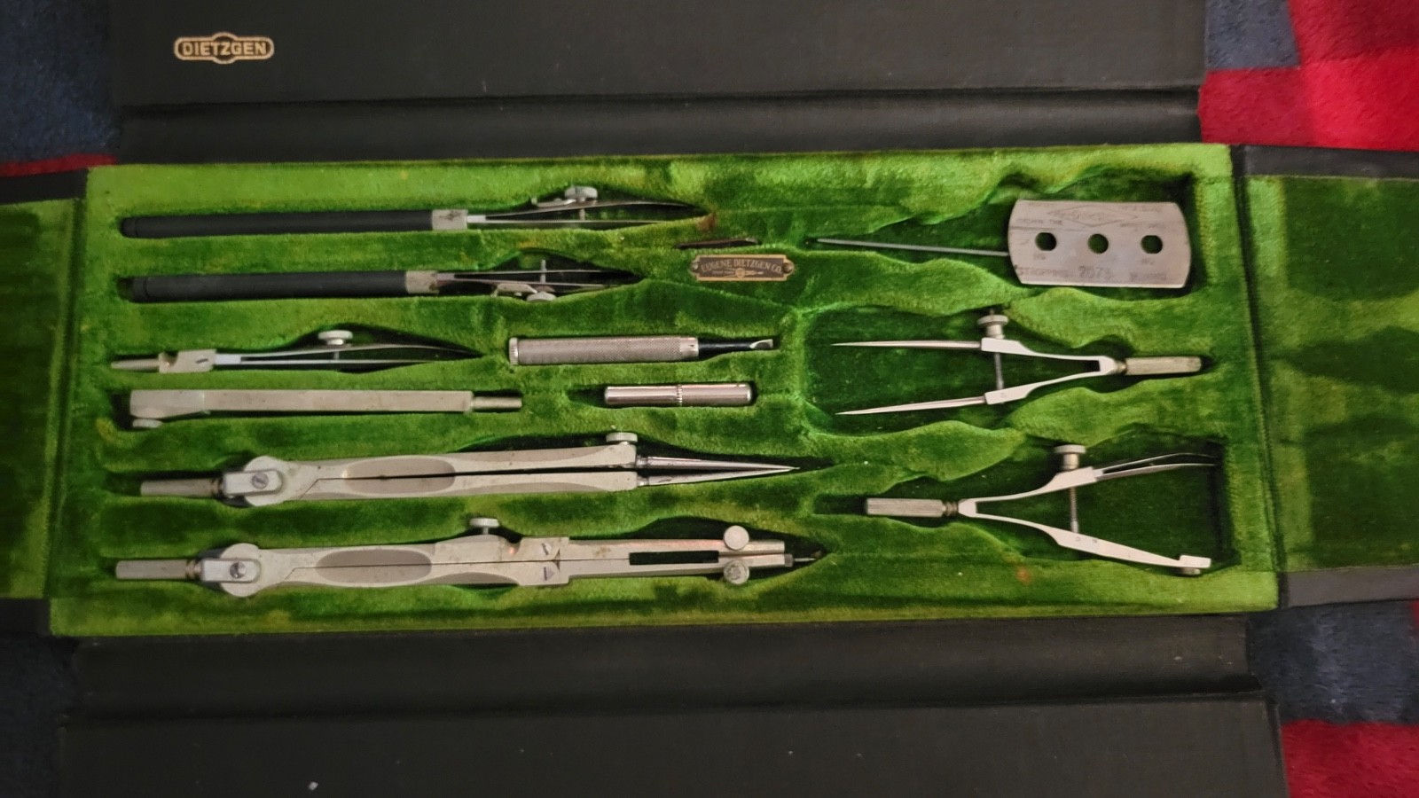 Antique Eugene DIETZGEN Co DRAFTING SET as found see photos